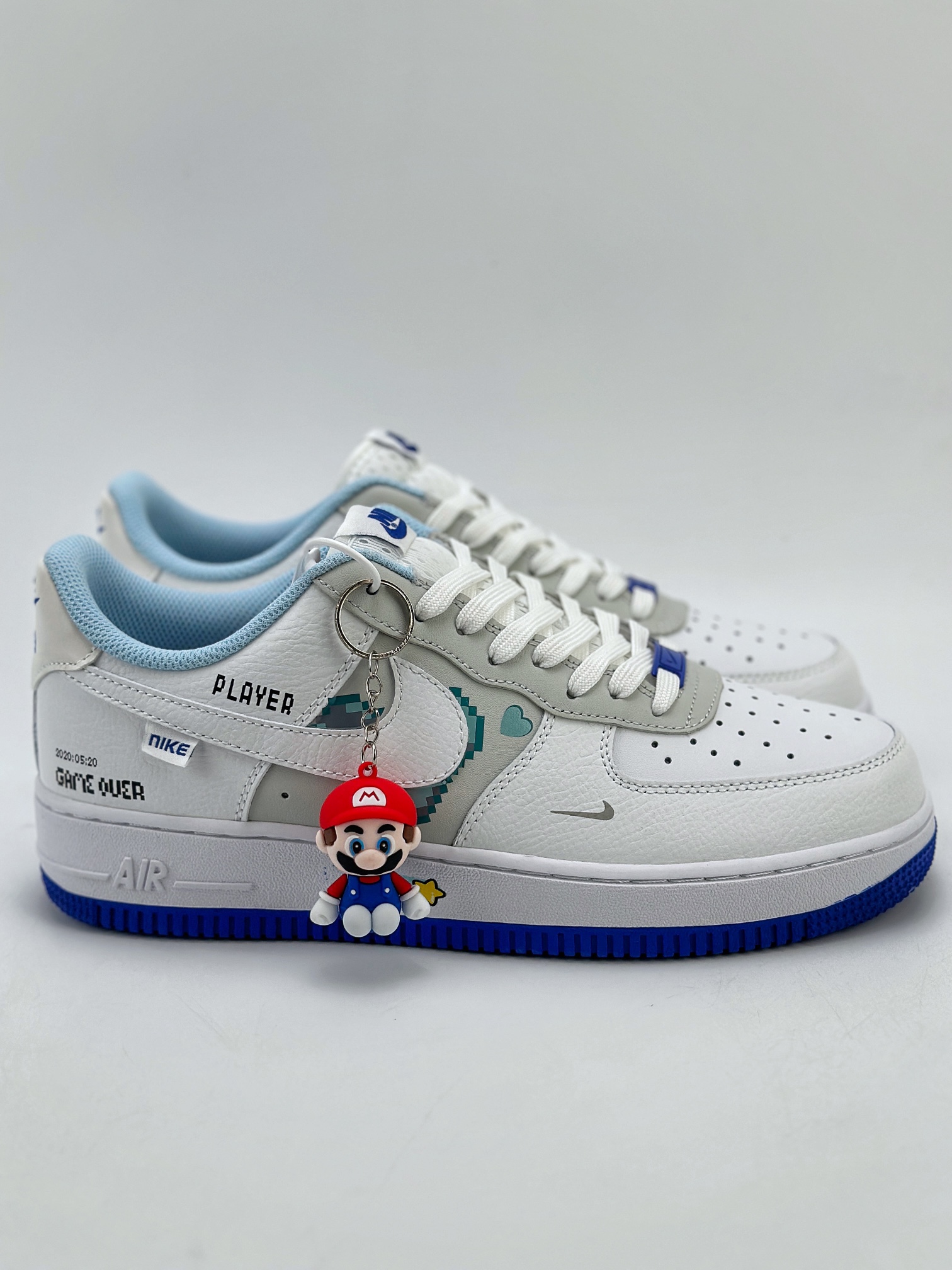Nike Air Force 1 Low 07 Mario White Blue FB1844-222