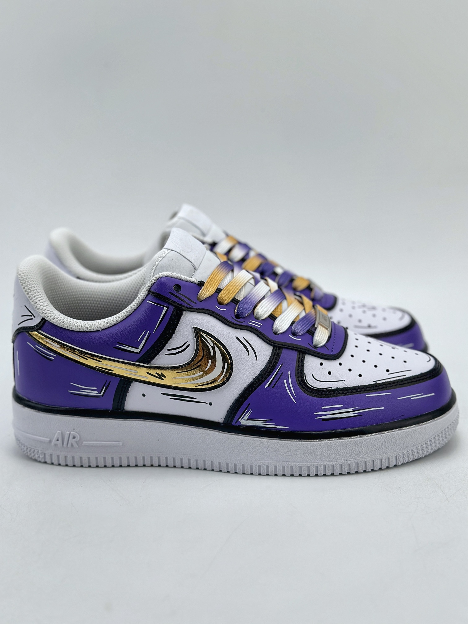 Nike Air Force 1 Low 07 2D Graffiti Purple Gold CW2288-216