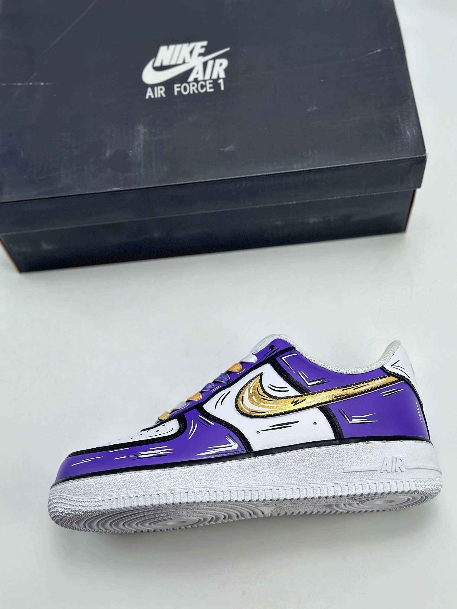 Nike Air Force 1 Low 07 2D Graffiti Purple Gold CW2288-216