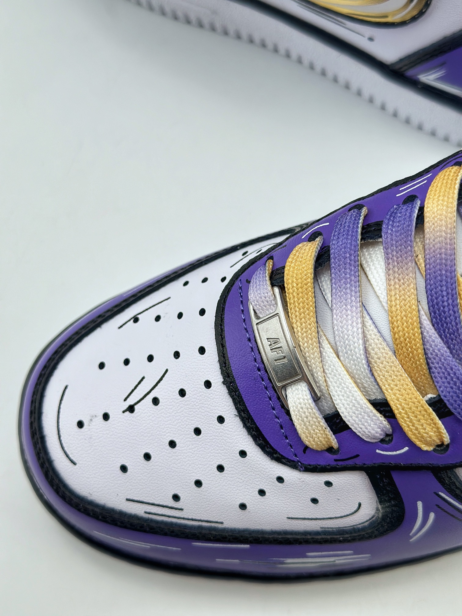 Nike Air Force 1 Low 07 2D Graffiti Purple Gold CW2288-216