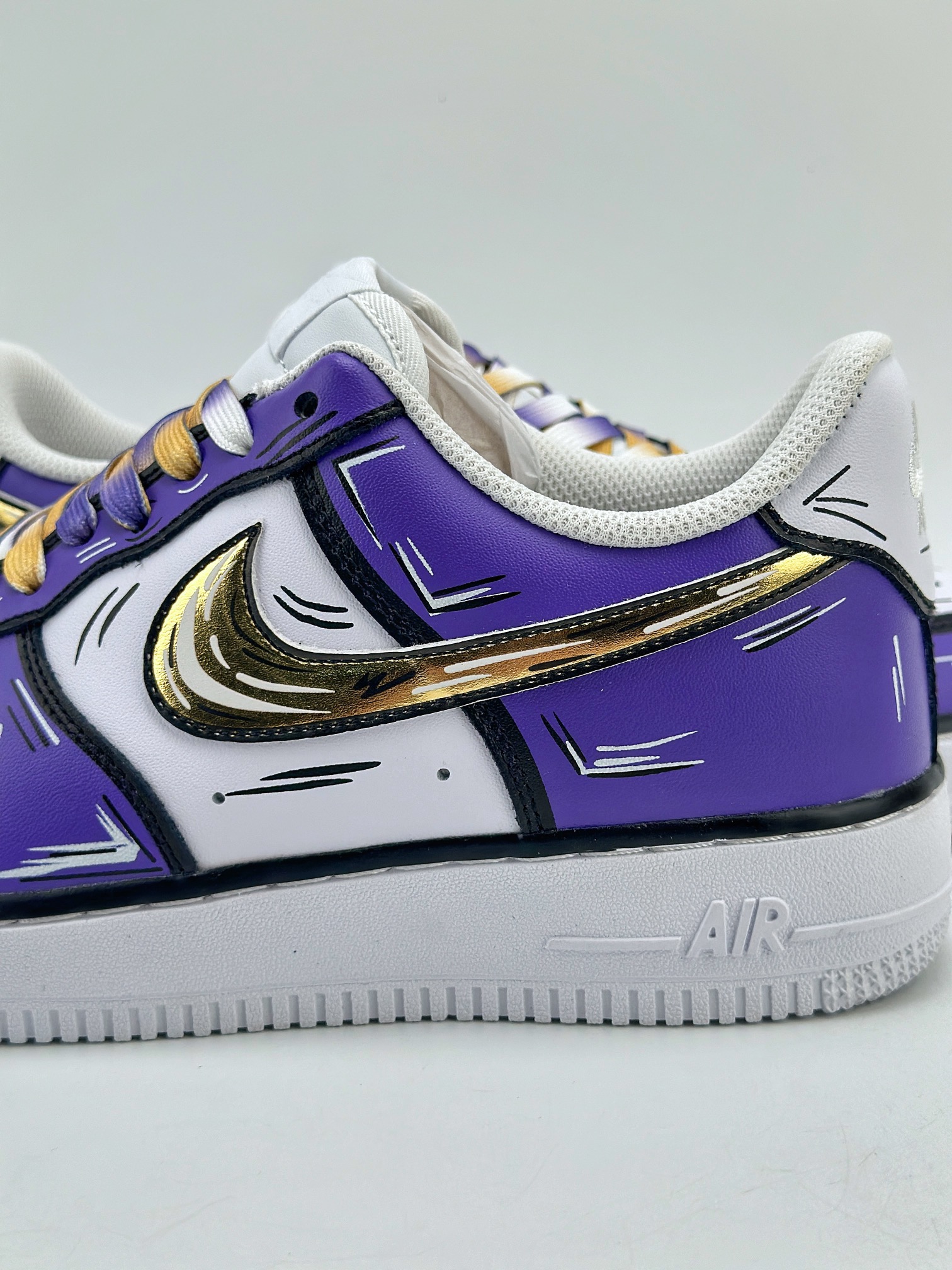 Nike Air Force 1 Low 07 2D Graffiti Purple Gold CW2288-216