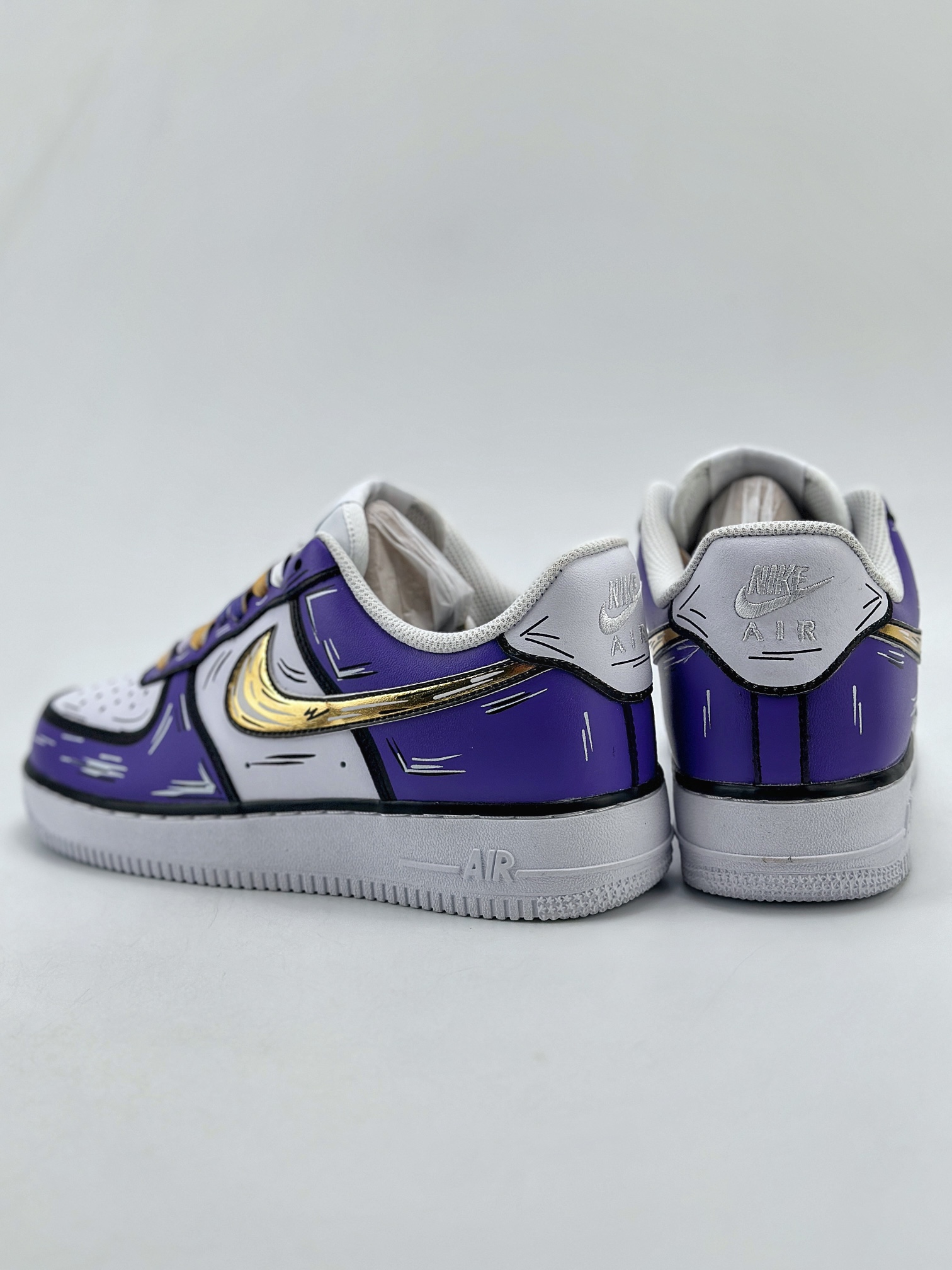 Nike Air Force 1 Low 07 2D Graffiti Purple Gold CW2288-216