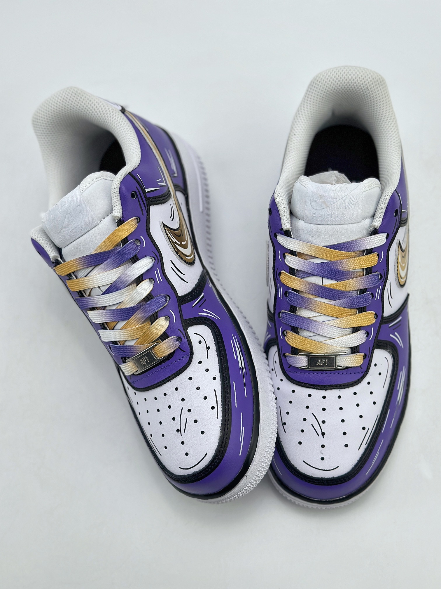 Nike Air Force 1 Low 07 2D Graffiti Purple Gold CW2288-216