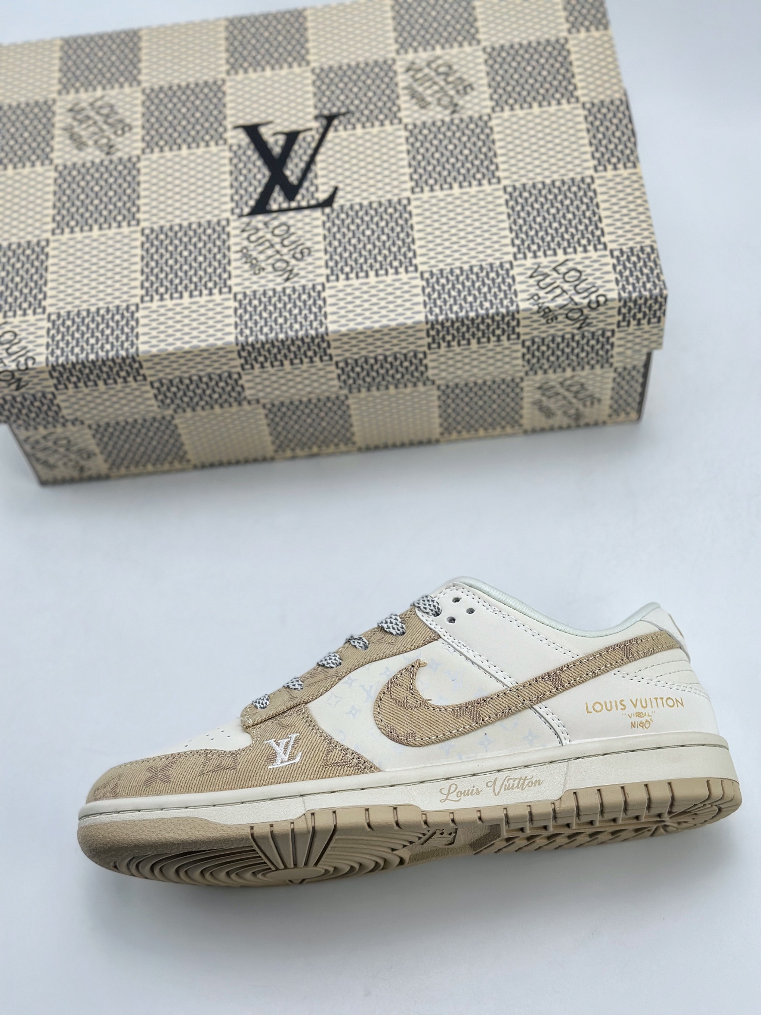 280 Nike SB Dunk Low x Louis Vuitton 白黄 XP3802-337