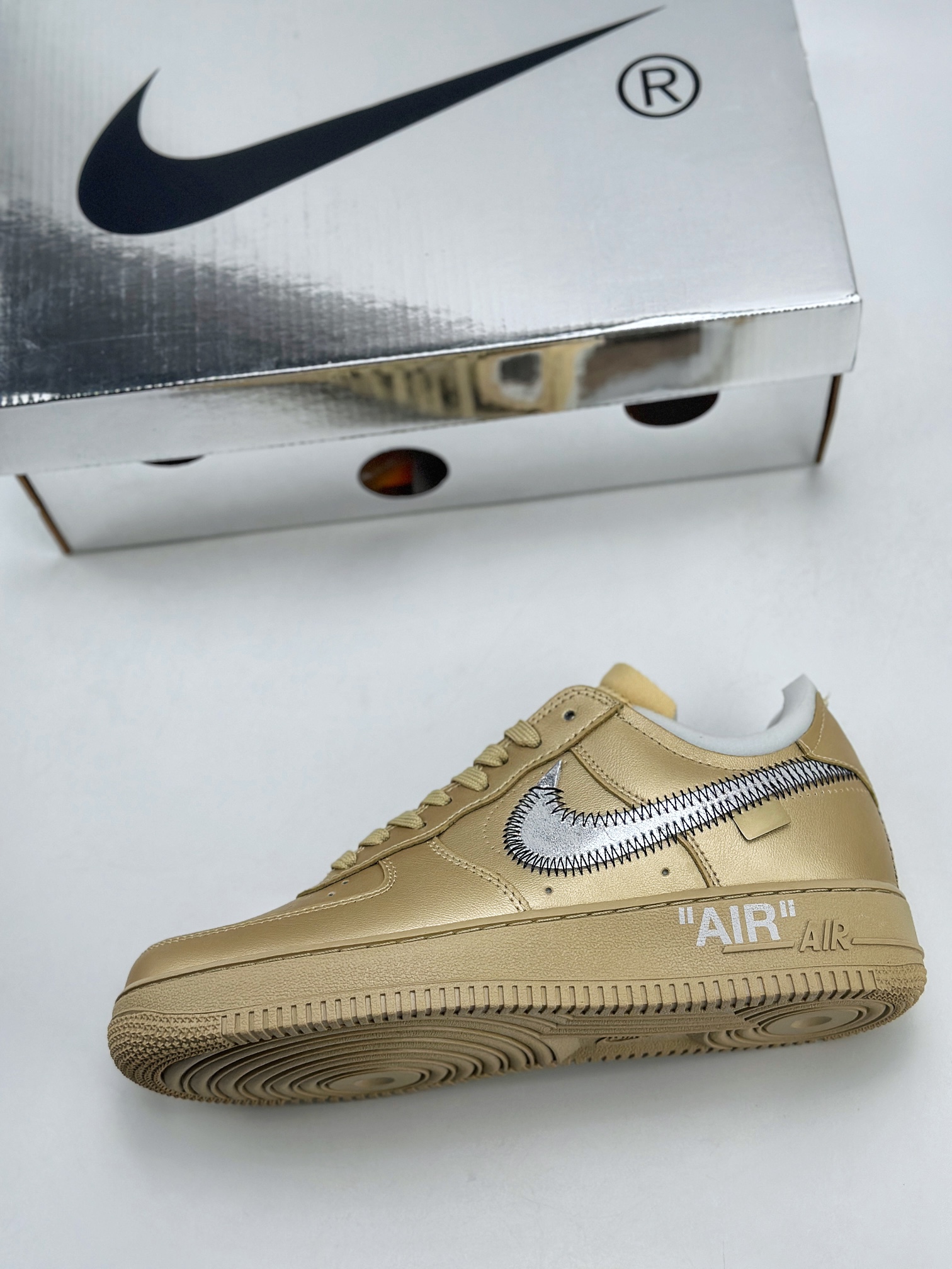 220 Nike Air Force 1 Low 07 x OFF-WHITE 暗金 DX1419-900