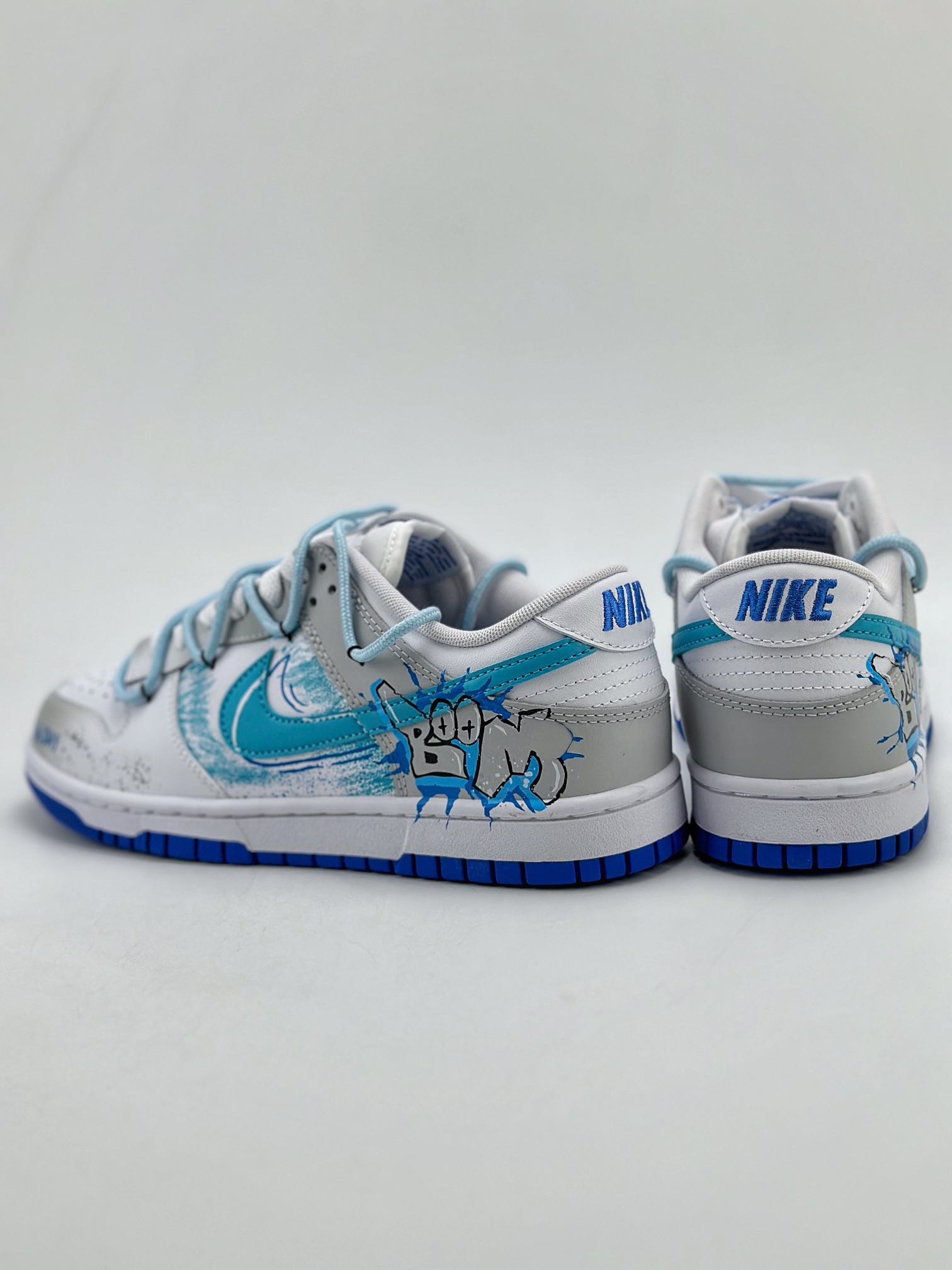 280 Nike SB Dunk Low 休闲日记 涂鸦解构风 渐变 夏日清爽 蓝白灰 DV0831-104