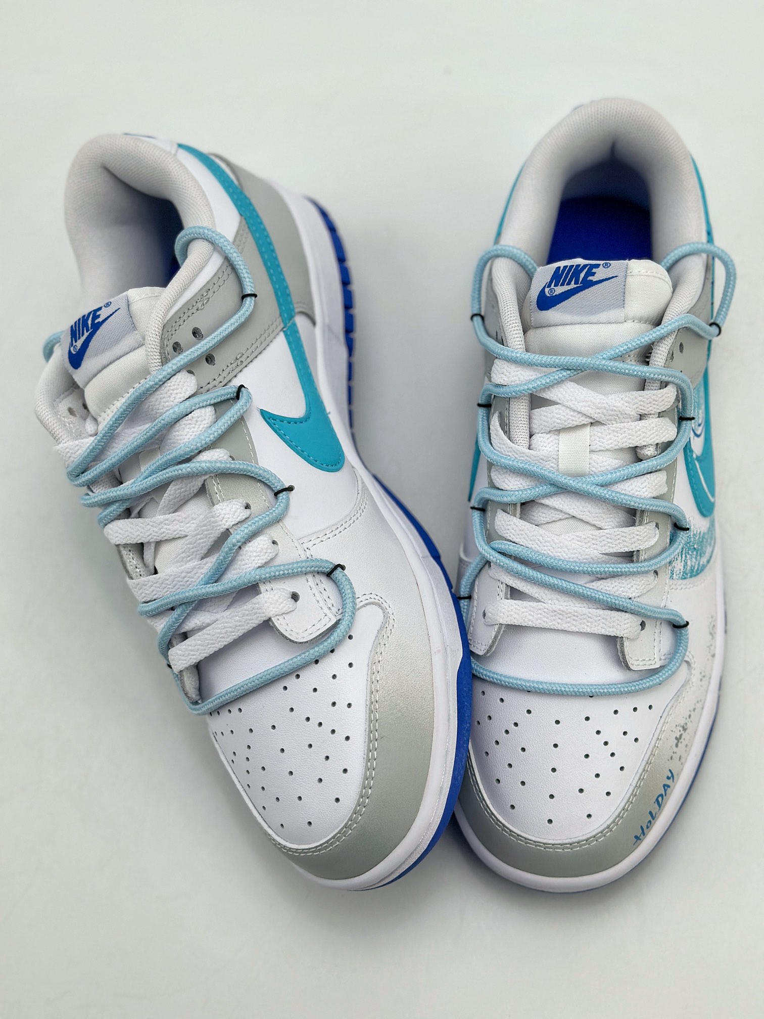 280 Nike SB Dunk Low 休闲日记 涂鸦解构风 渐变 夏日清爽 蓝白灰 DV0831-104