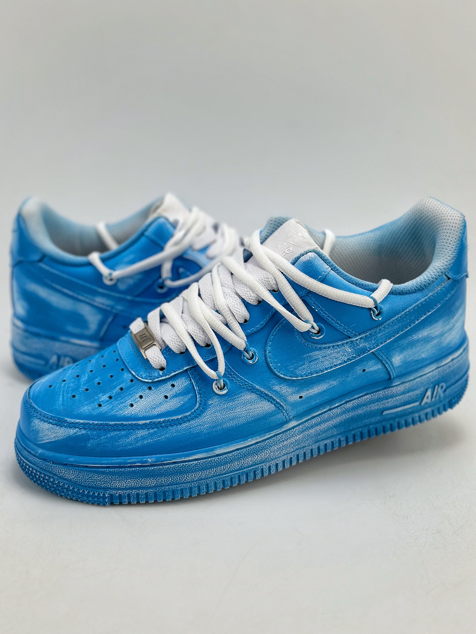 260 Nike Air Force 1 Low 07 手绘喷绘 蓝白 YY2024-929