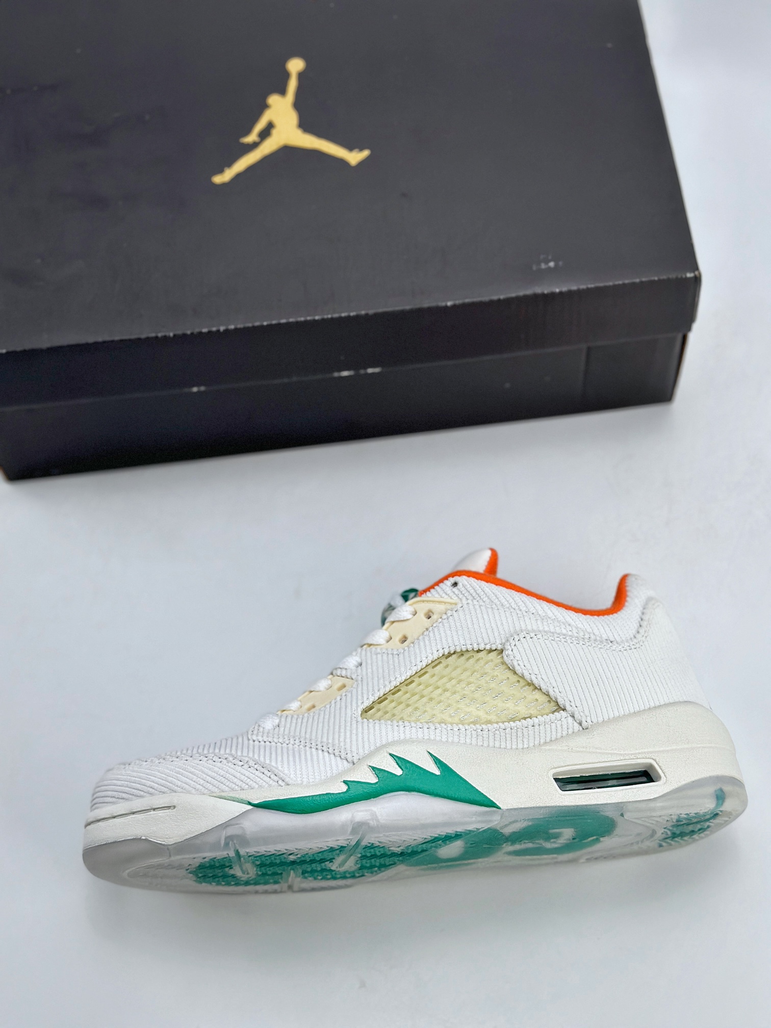 260 Air Jordan 5 Retro Low Golf 帆布白绿  CW4204-100