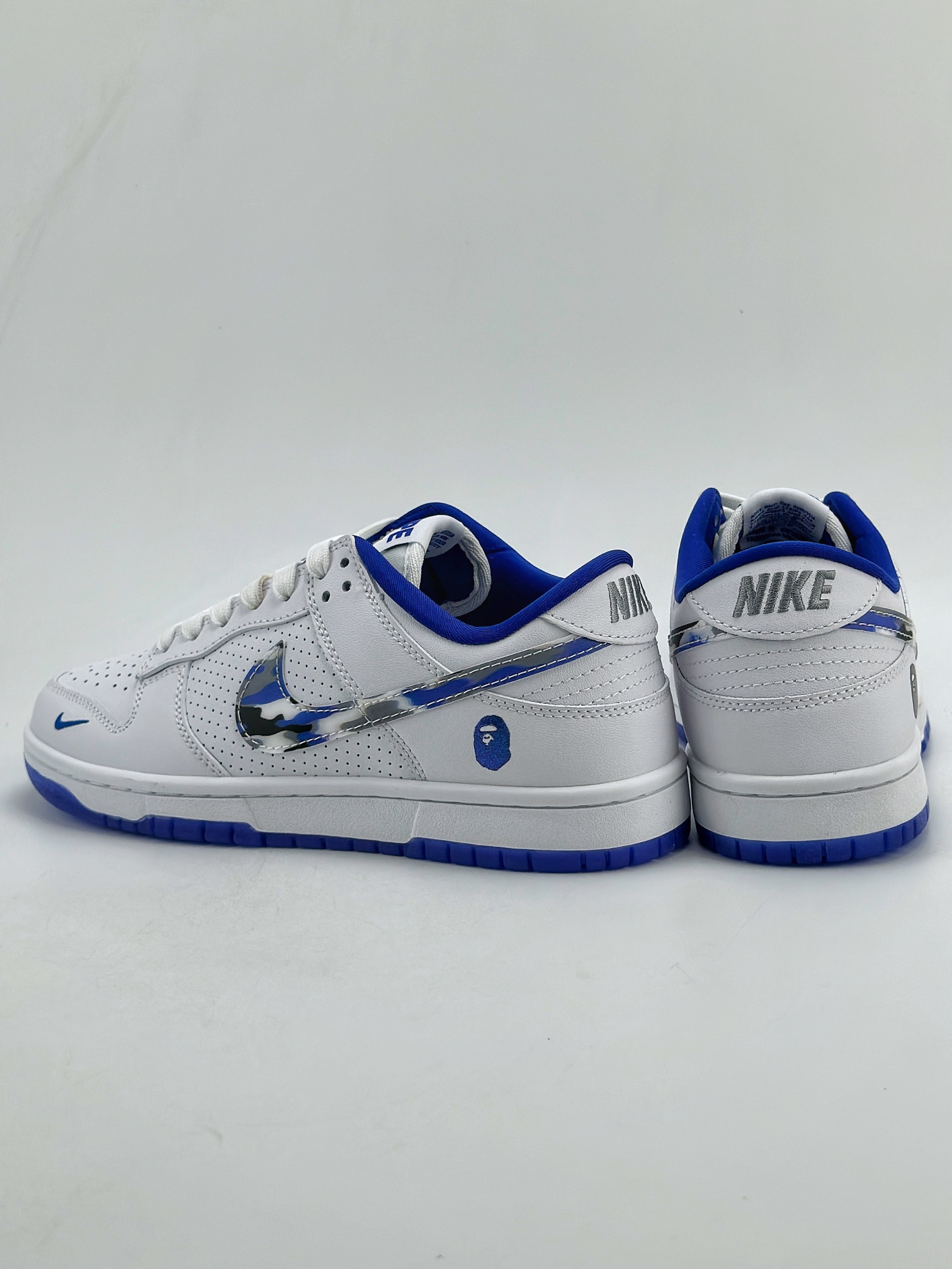 Nike SB Dunk Low x BAPE White Blue Camouflage Hook JH8039-934