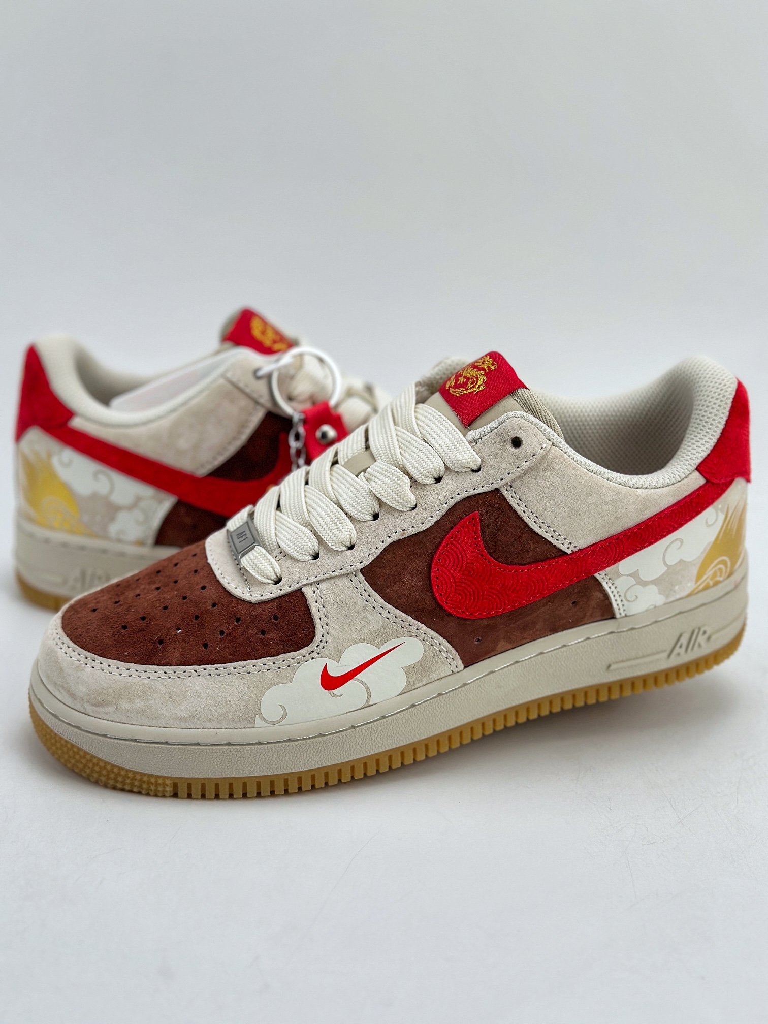 200 Nike Air Force 1 Low 07 龙年限定 灰红棕 腾云驾雾 LN6239-840