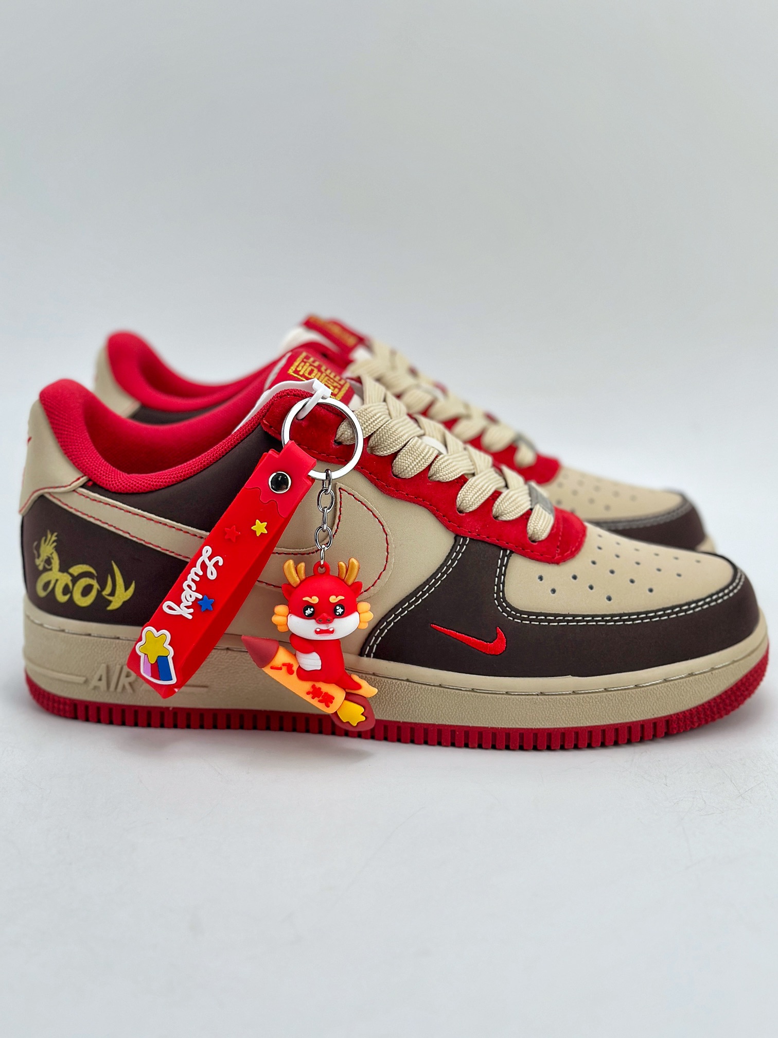 200 Nike Air Force 1 Low 07 龙年限定 黄棕红 LN6238-841