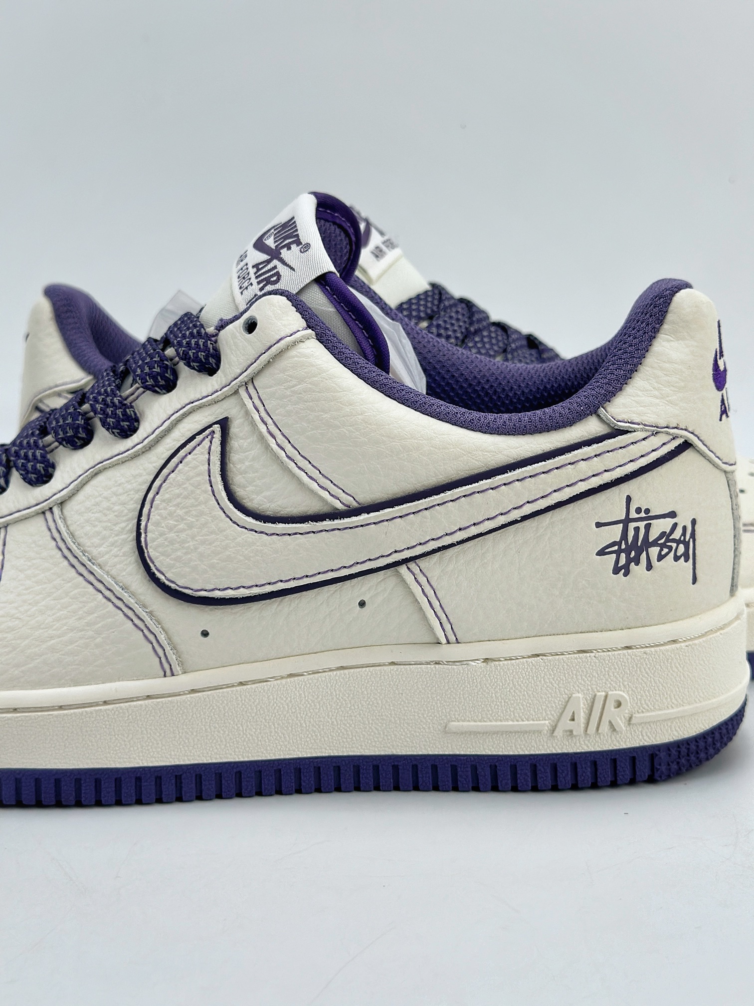 240 Nike Air Force 1 Low 07 x Stussy 斯图西 白紫满天星 UN1635-222