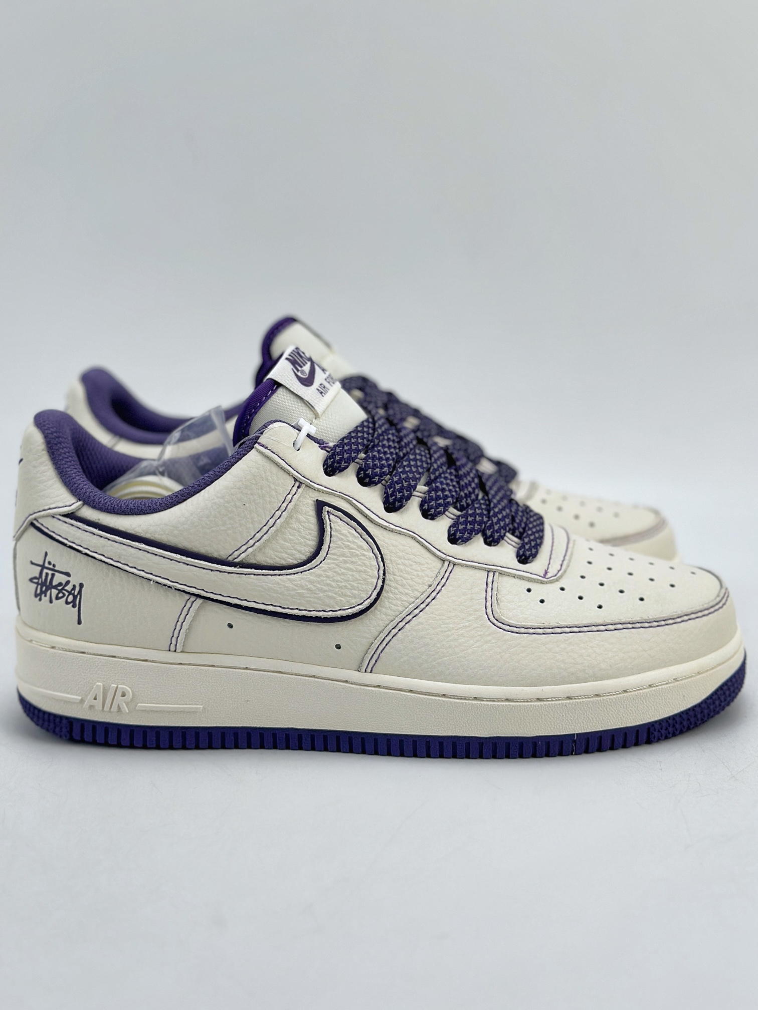 240 Nike Air Force 1 Low 07 x Stussy 斯图西 白紫满天星 UN1635-222