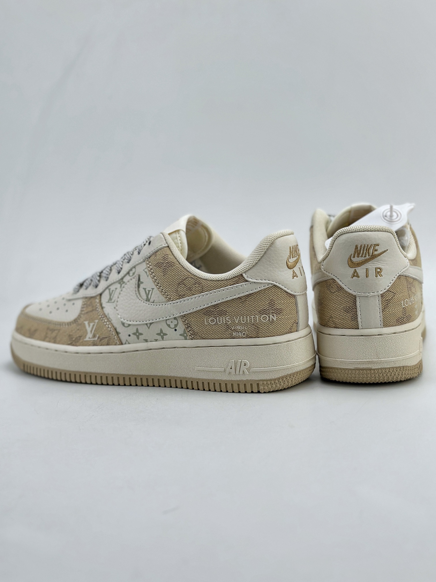 200 Nike Air Force 1 Low 07 x Louis Vuitton 白黄牛仔布 DD8686-300