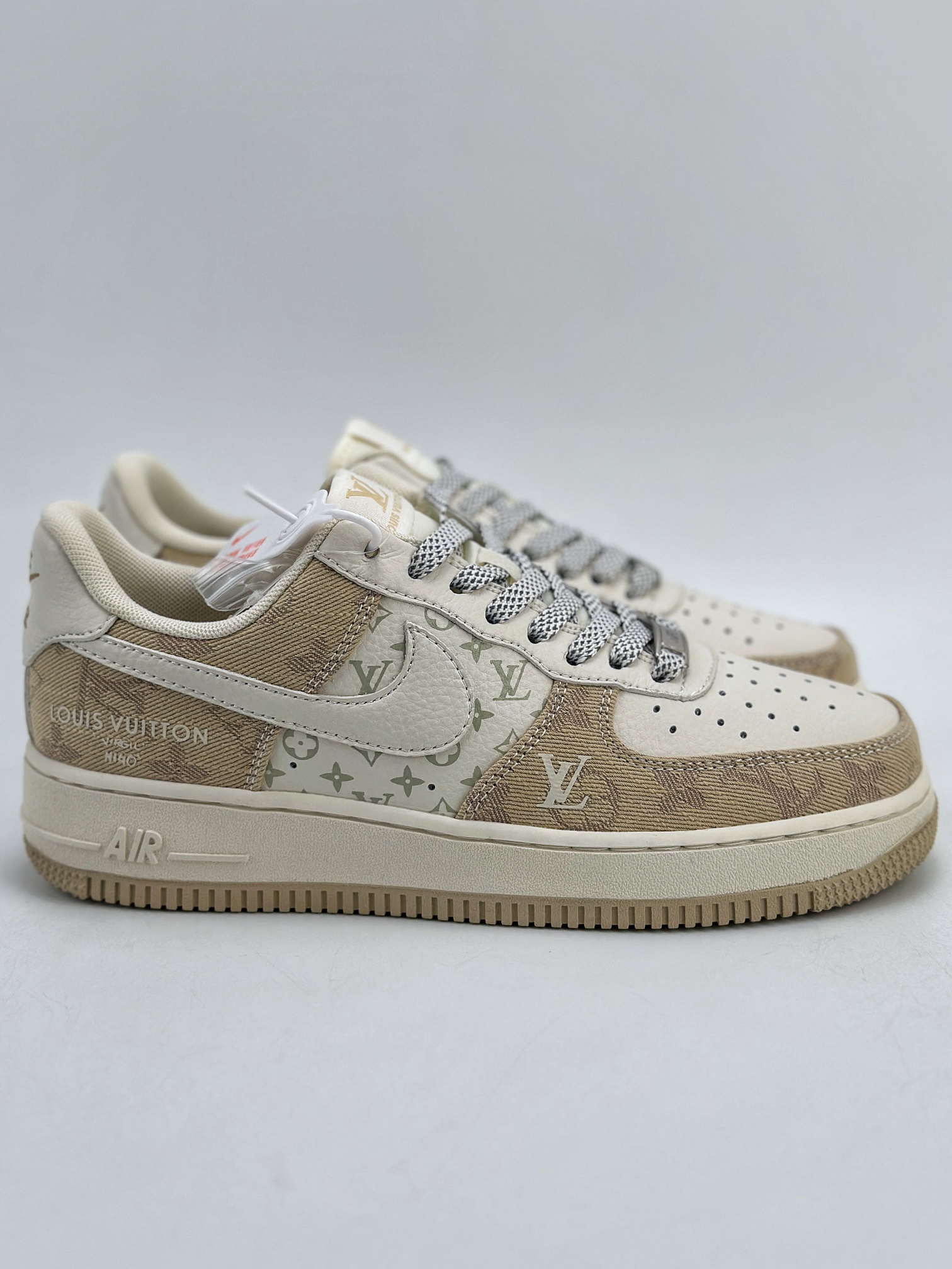 200 Nike Air Force 1 Low 07 x Louis Vuitton 白黄牛仔布 DD8686-300