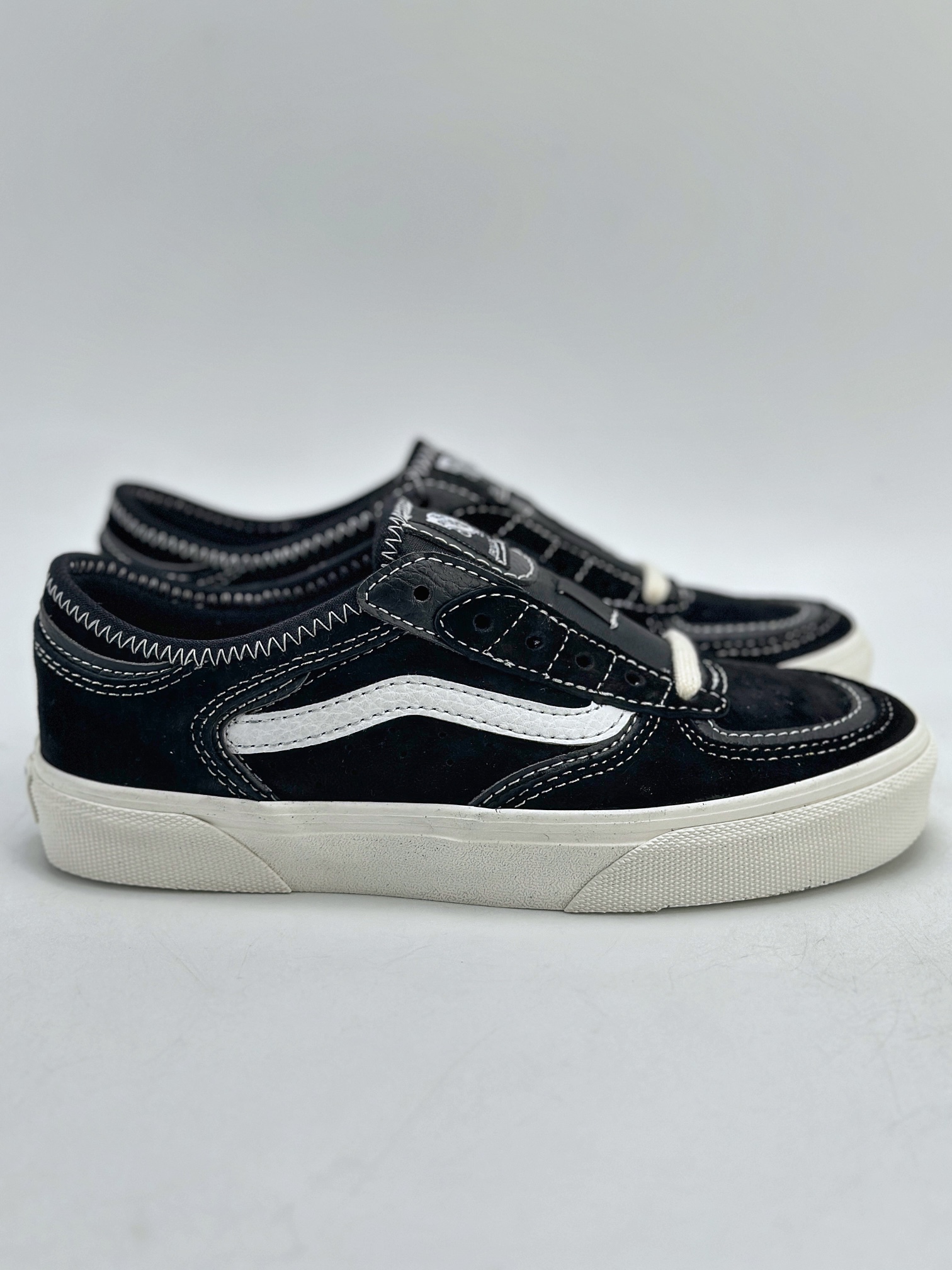 160 Vans范斯官方 Rowley Classics 经典黑色/粉色复古潮流板鞋