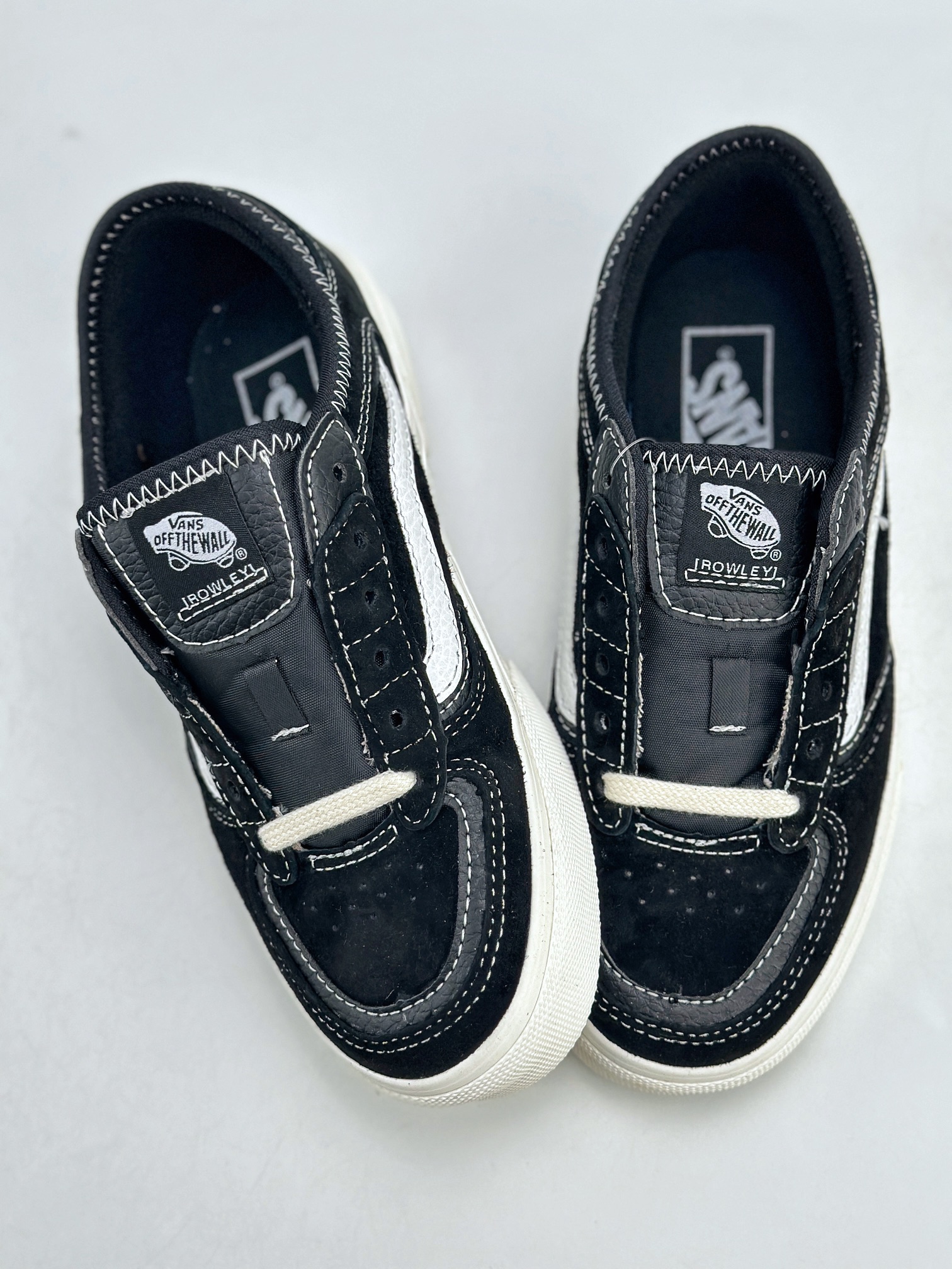 160 Vans范斯官方 Rowley Classics 经典黑色/粉色复古潮流板鞋