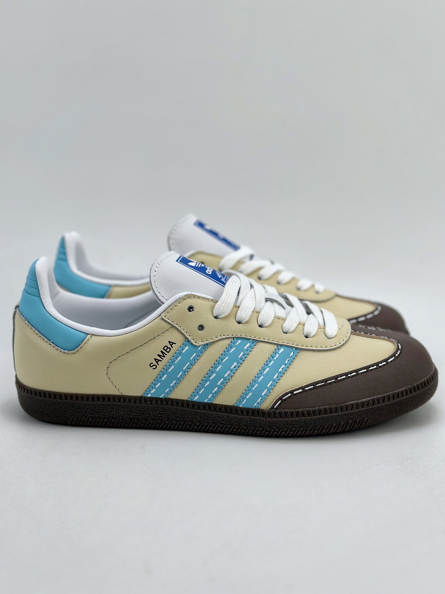 220 adidas originals Samba OG 黄蓝棕 复古经典轻便板鞋 IG1024