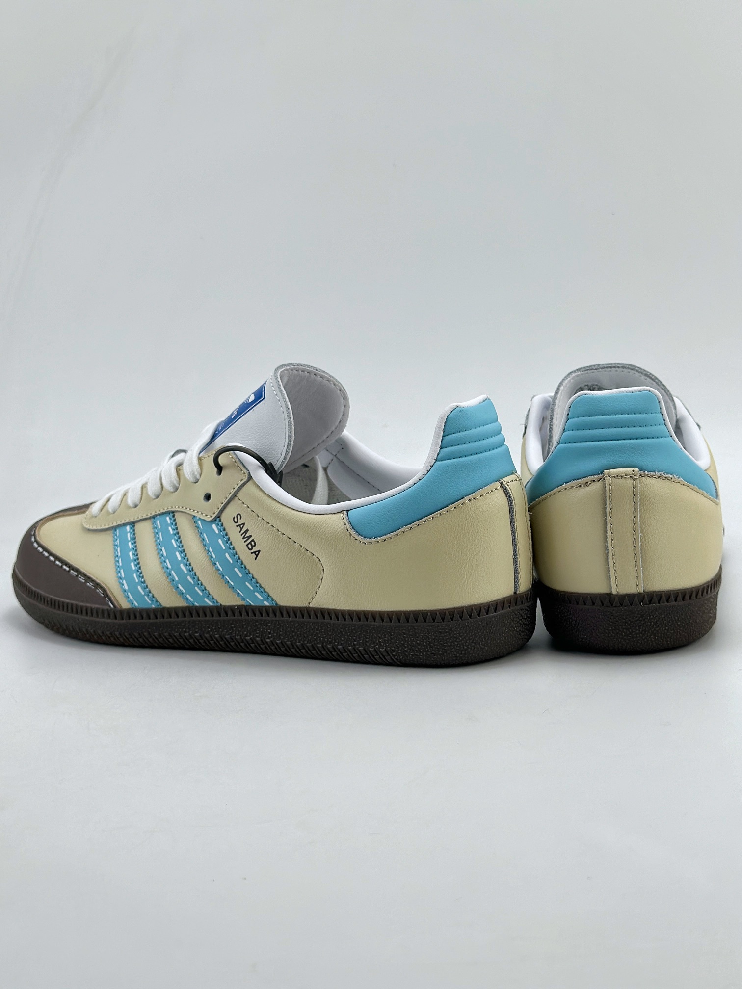 220 adidas originals Samba OG 黄蓝棕 复古经典轻便板鞋 IG1024
