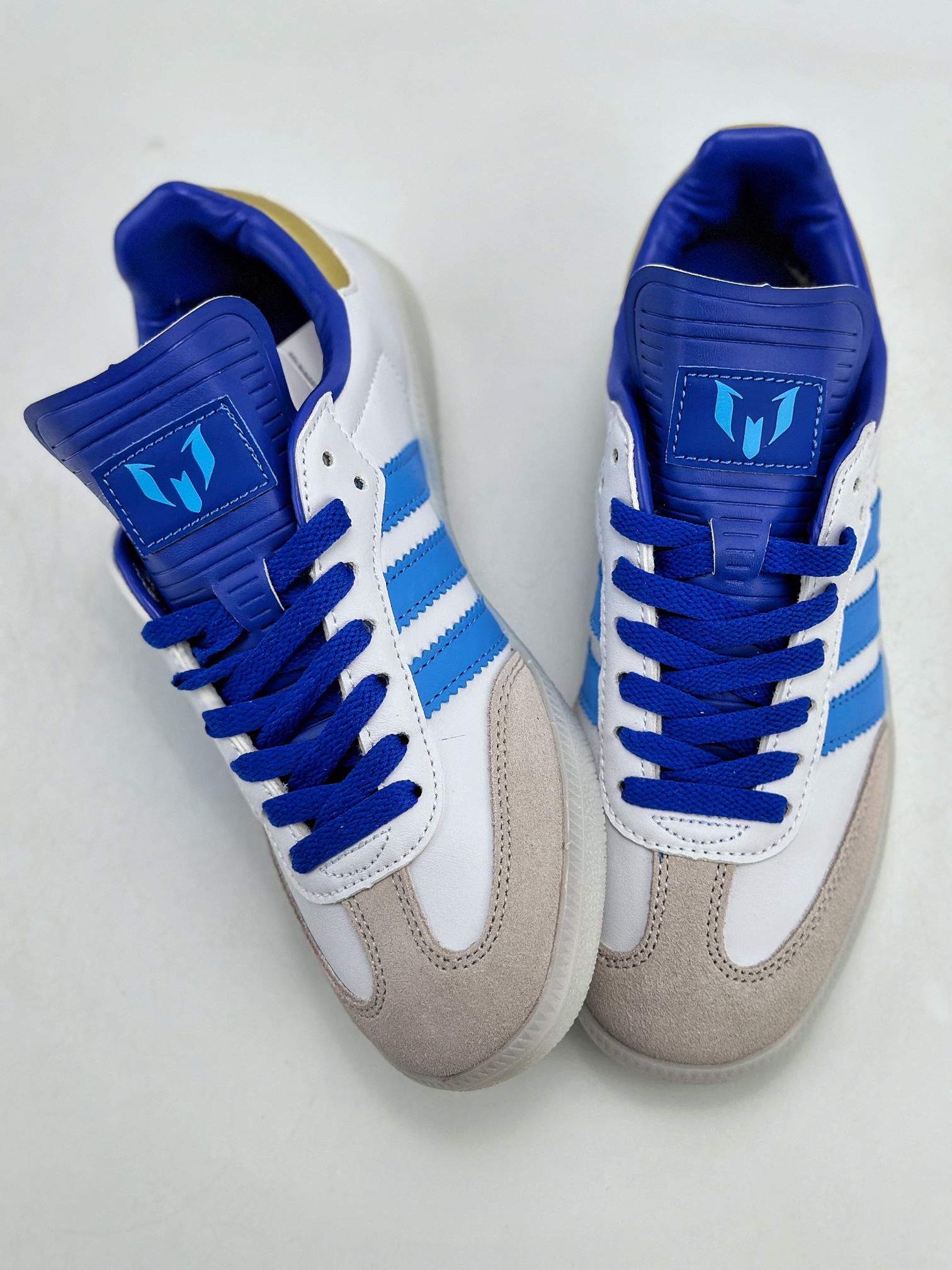 150 adidas originals Samba x LIONEL MESSI 白蓝灰 ID3550