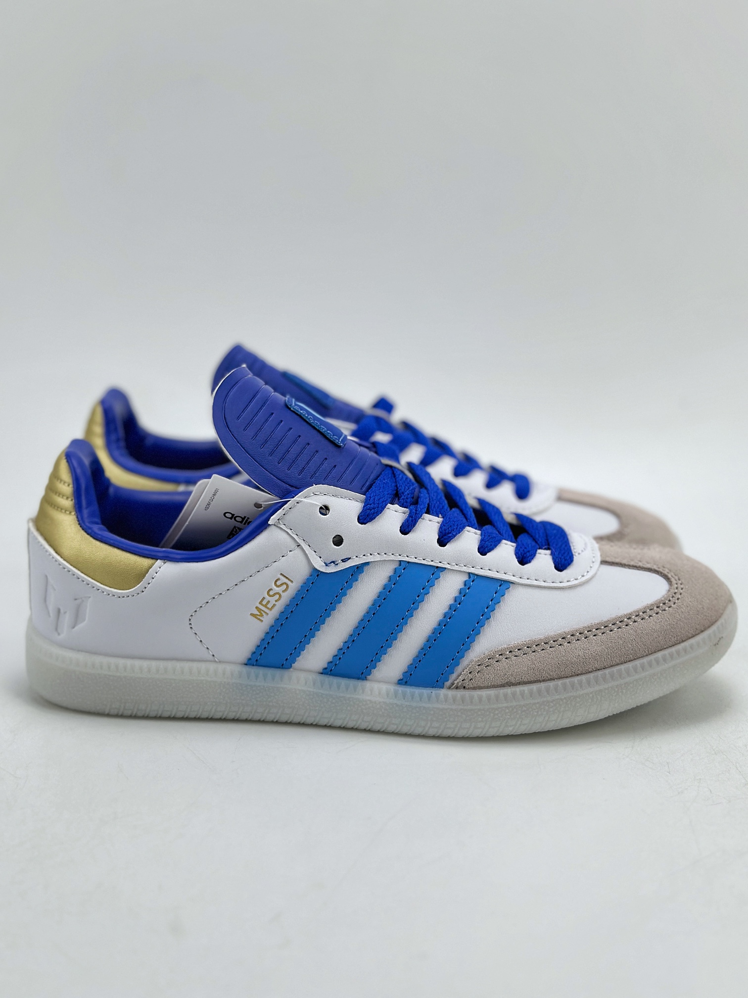150 adidas originals Samba x LIONEL MESSI 白蓝灰 ID3550