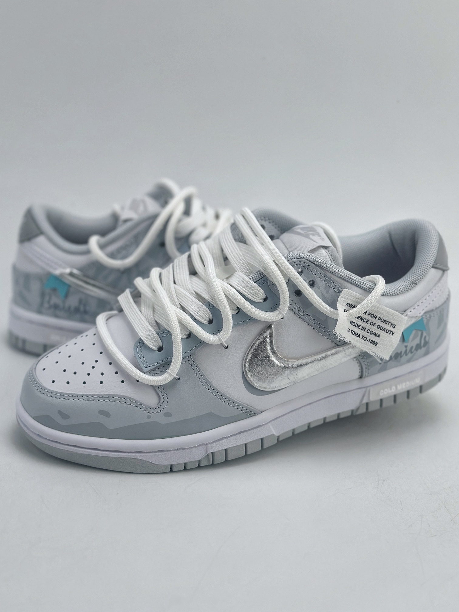 240 Nike SB Dunk Low 白银 解构 浅灰蓝 HF0730-160