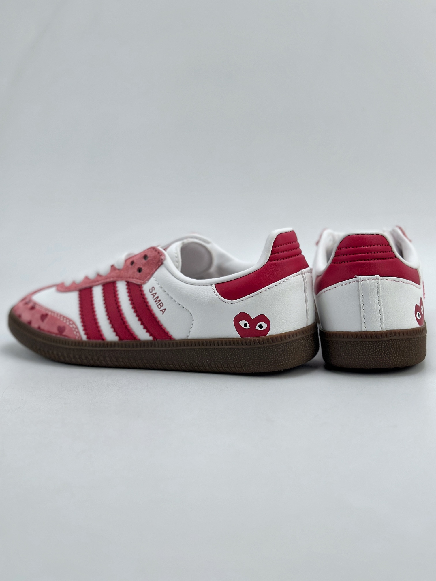 150 adidas originals Samba OG x Comme des Garcons 川久白玫红 FW2414