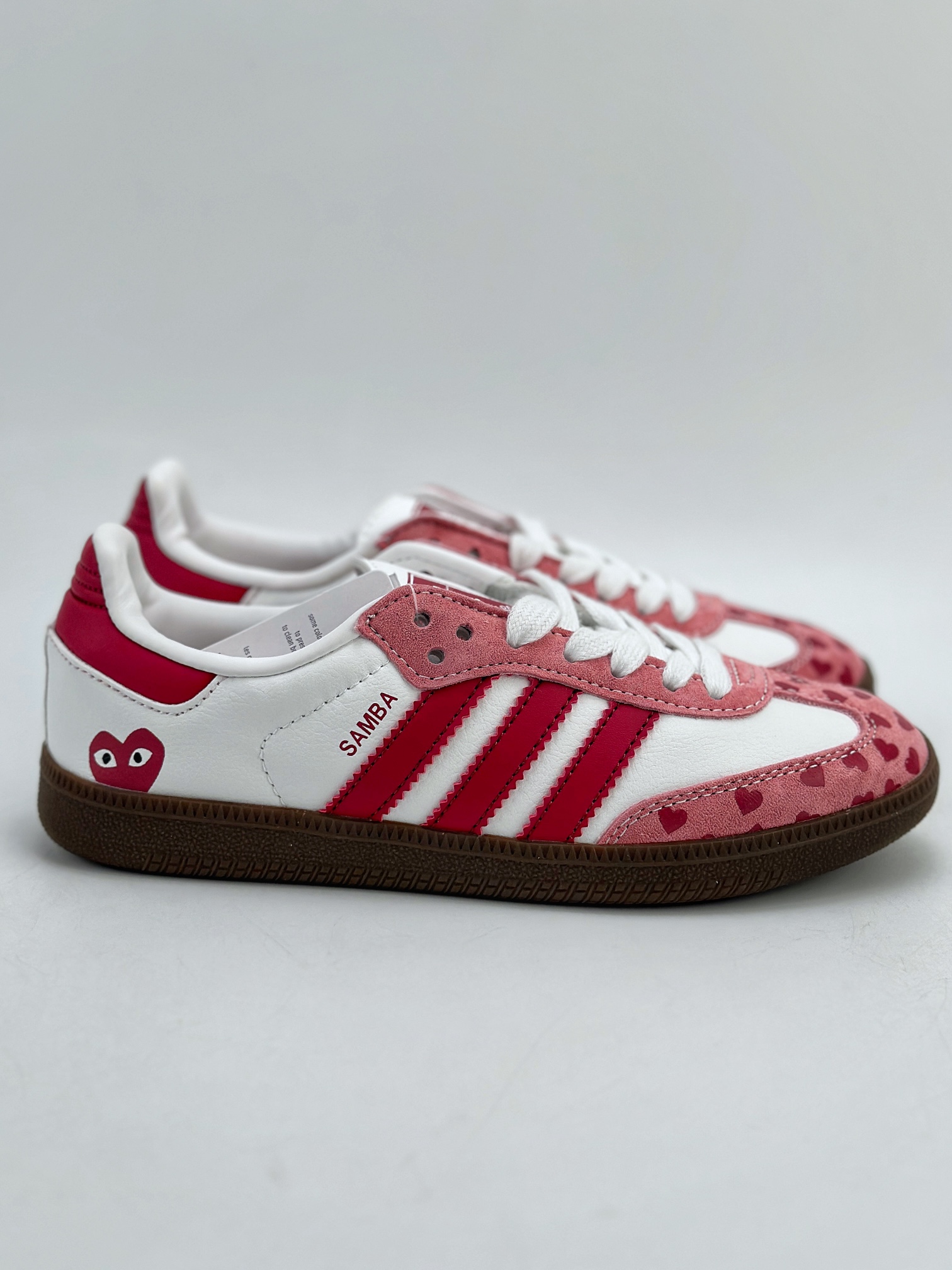 150 adidas originals Samba OG x Comme des Garcons 川久白玫红 FW2414