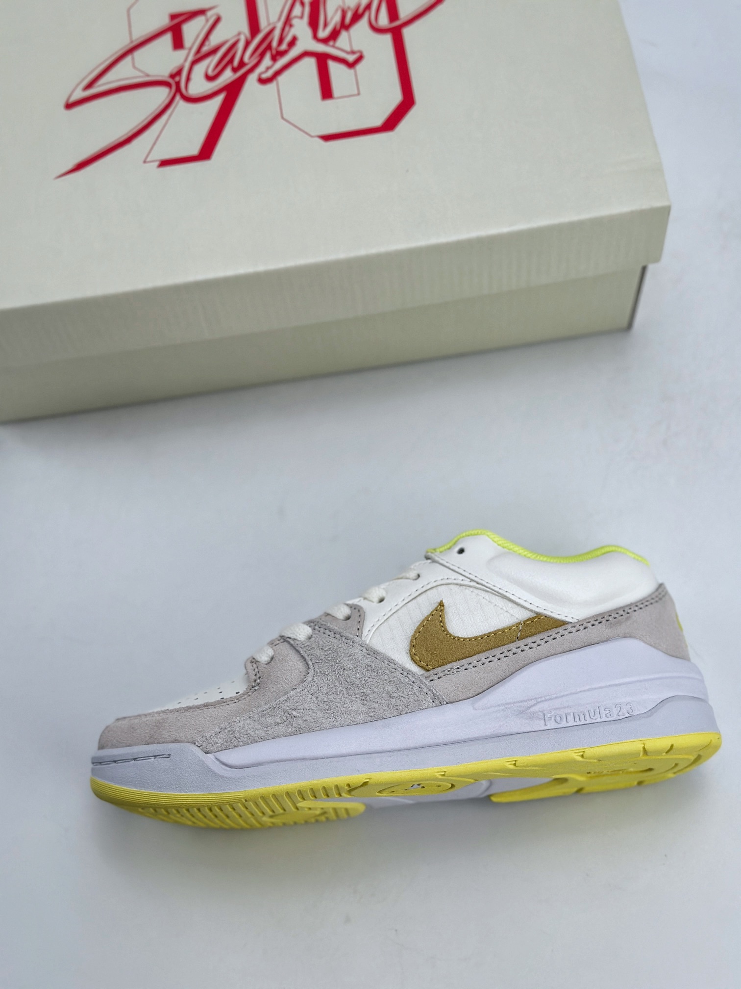 190 耐克Nike Jordan Stadium 90 白灰黄 乔丹90年代体育场系列低帮复古运动篮球鞋DX4399-181