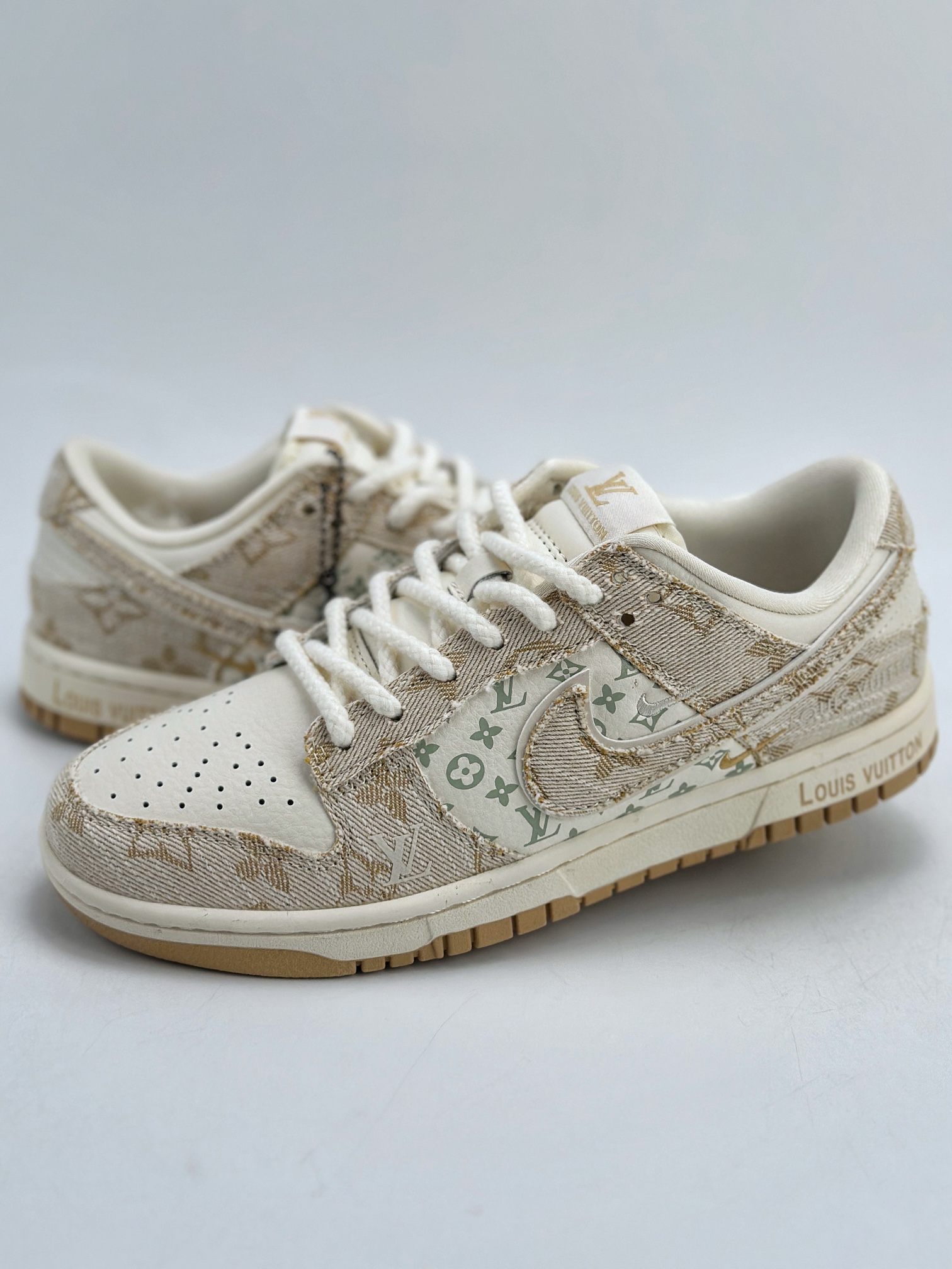 280 Nike SB Dunk Low x Louis Vuitton 白米棕牛仔布 SJ2068-258