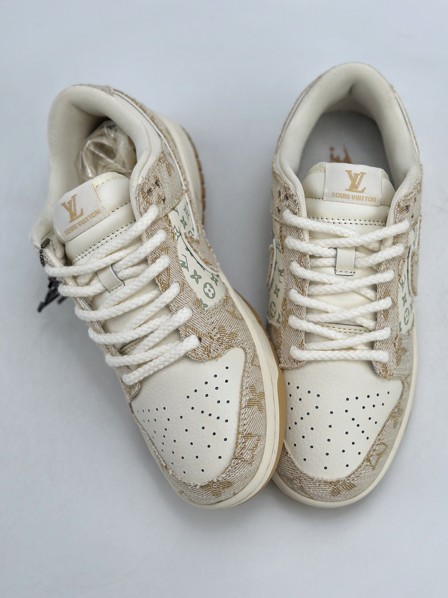 280 Nike SB Dunk Low x Louis Vuitton 白米棕牛仔布 SJ2068-258