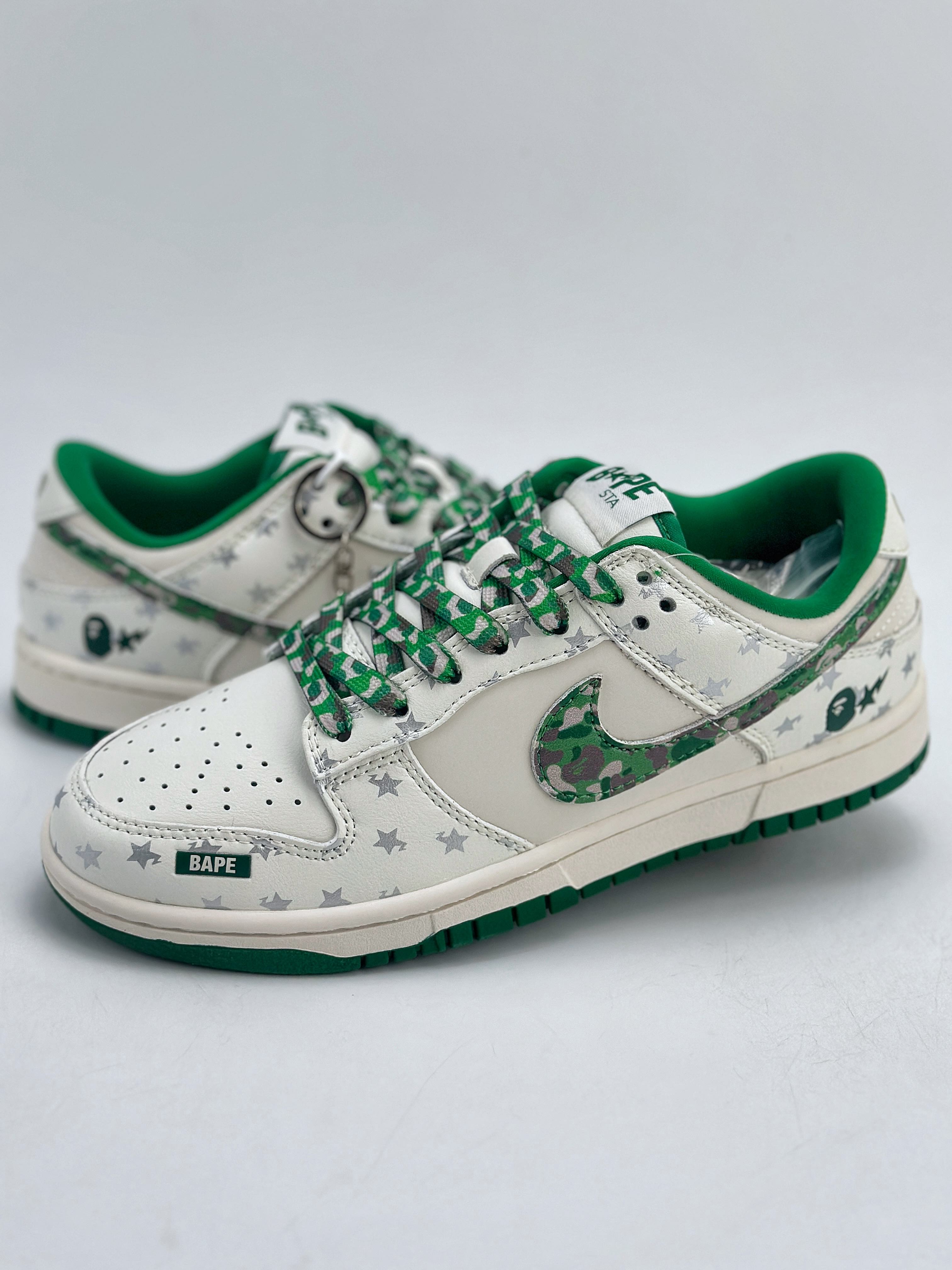 Nike SB Dunk Low x BAPE 白绿迷彩  DQ1098-349