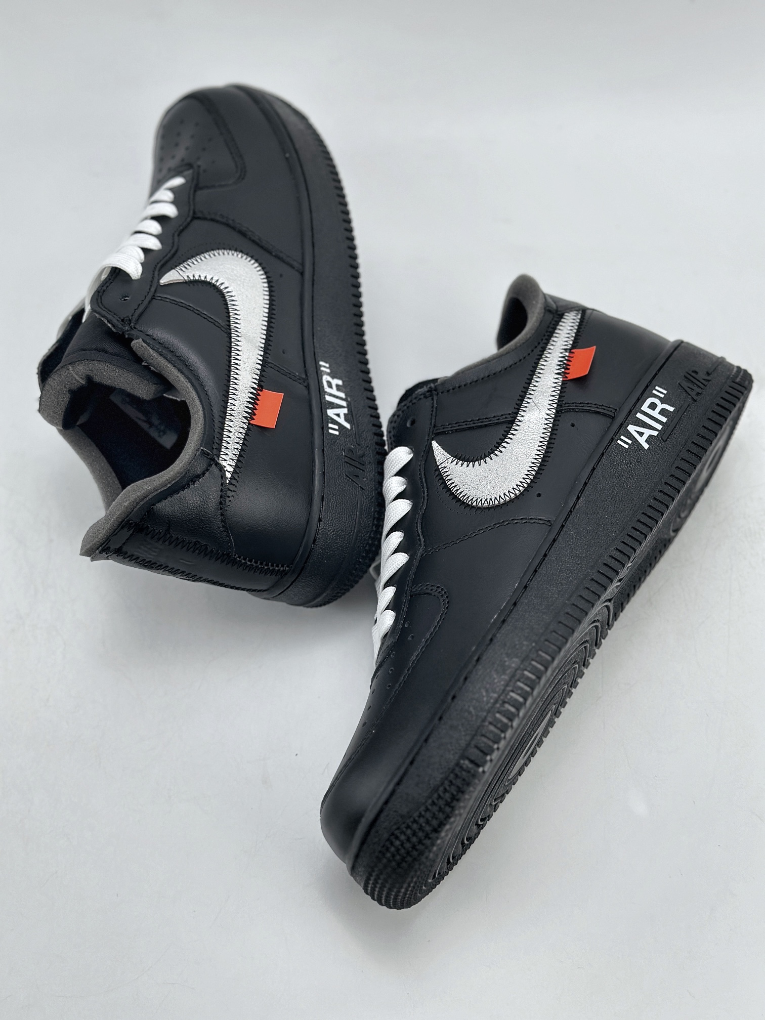 Nike Air Force 1 Low 07 x OFF WHITE Virgil OW联名 黑银  AV5210-001