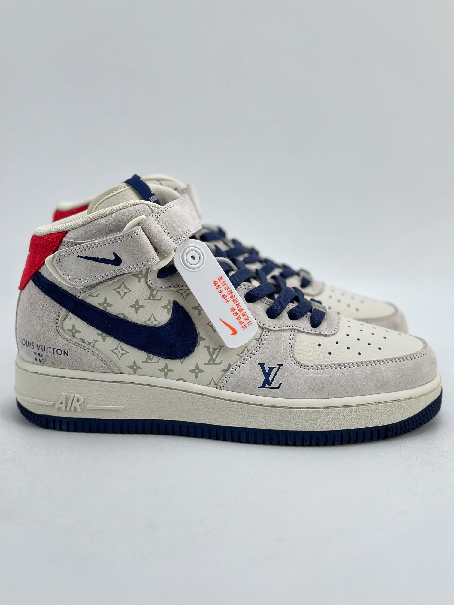 Nike Air Force 1 Mid 07 x Louis Vuitton 灰蓝红  DQ7688-100