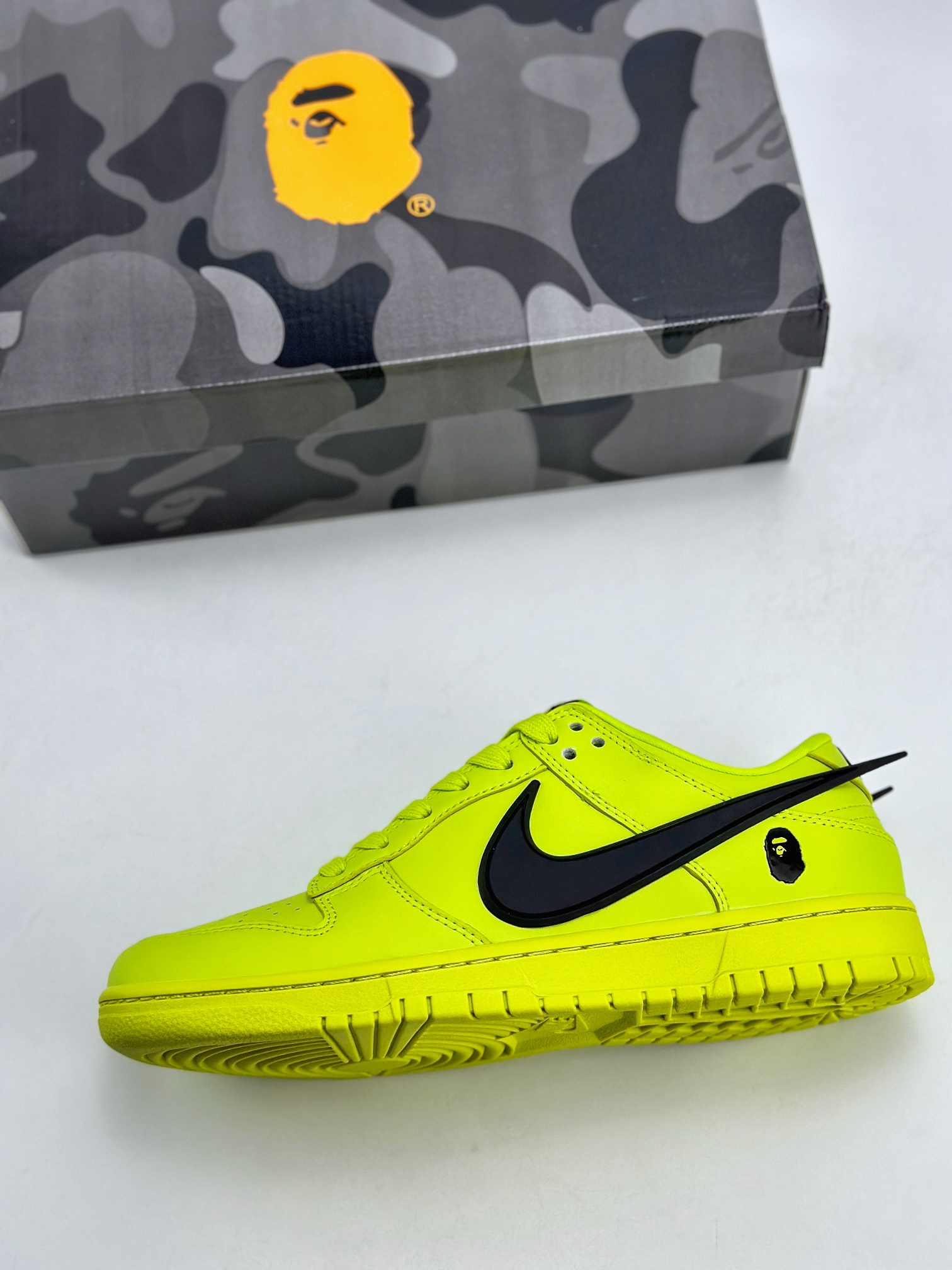 Nike SB Dunk Low x Bape x AMBUSH 荧光绿飞钩  XX2025-331