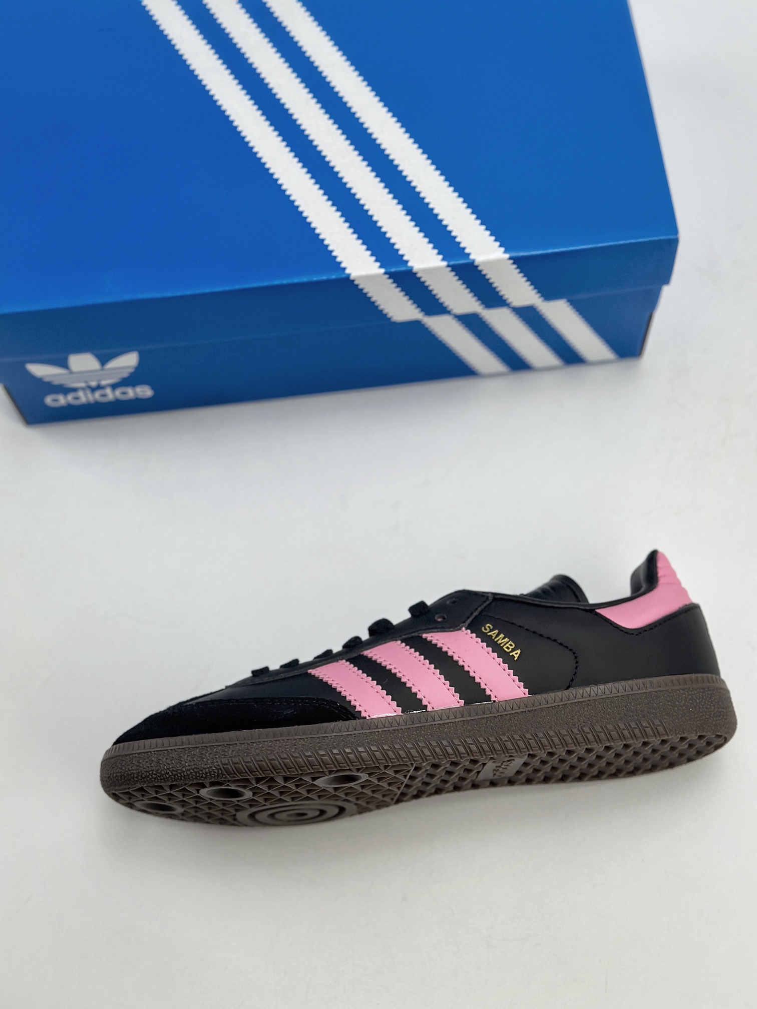 adidas Originals Gazelle INdoor 黑粉 三叶草休闲防滑耐磨低帮板鞋 ID0478