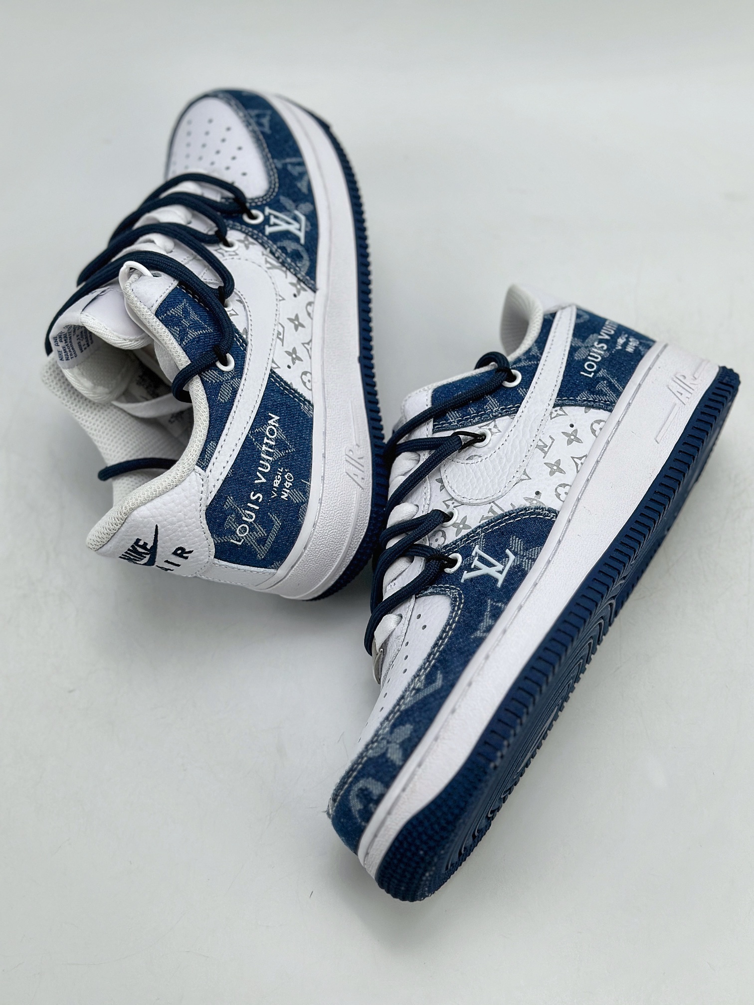 Nike Air Force 1 Low 07 x Louis Vuitton 白蓝牛仔布绑带 ZH0316-021