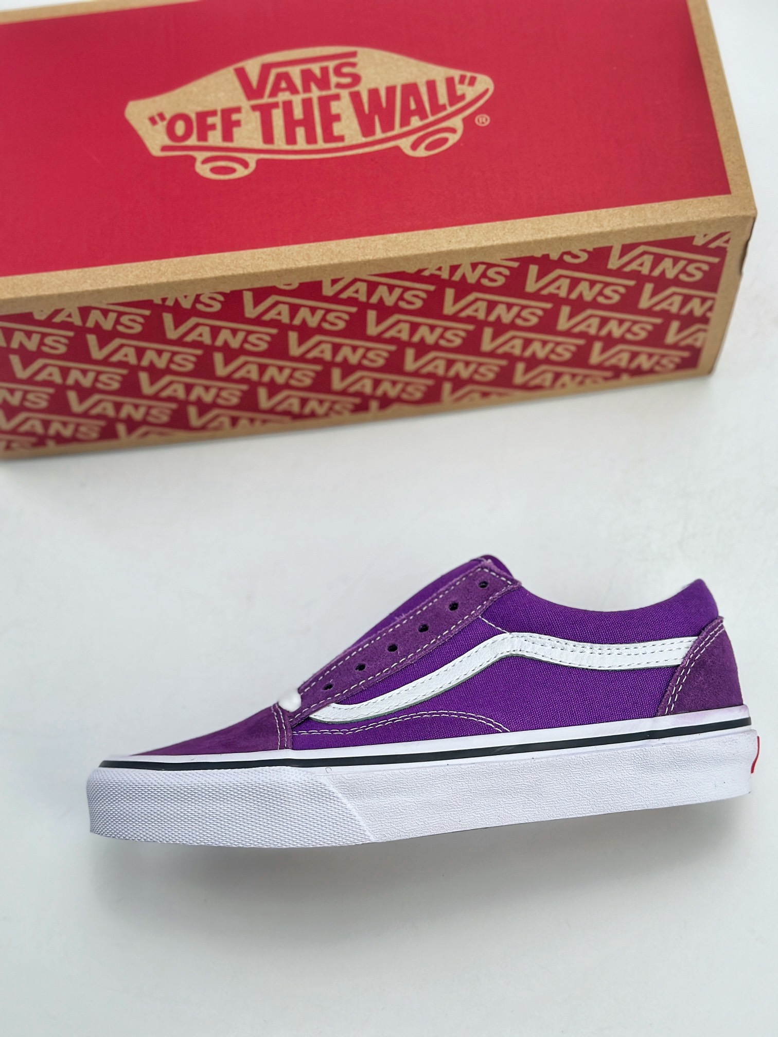 Vans Old Skool 紫白色 防滑减震低帮板鞋   VN0007NT1N8