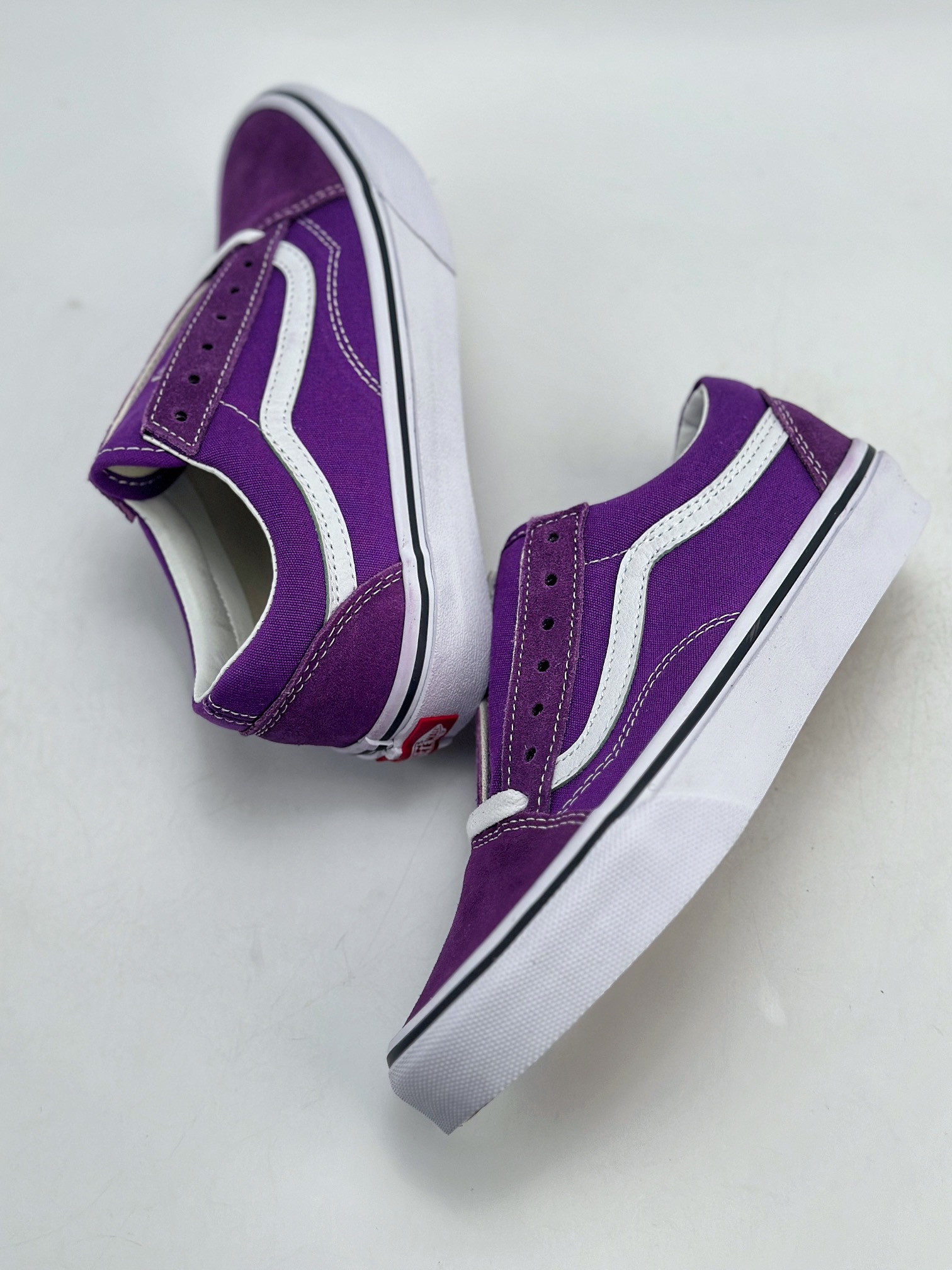 Vans Old Skool 紫白色 防滑减震低帮板鞋   VN0007NT1N8