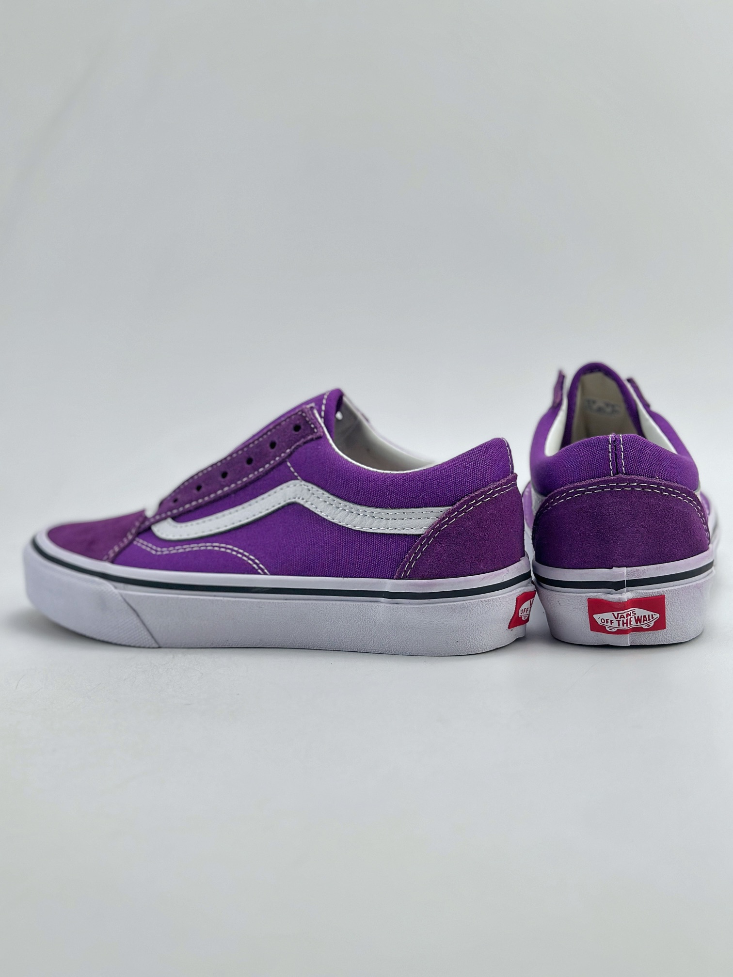 Vans Old Skool 紫白色 防滑减震低帮板鞋   VN0007NT1N8