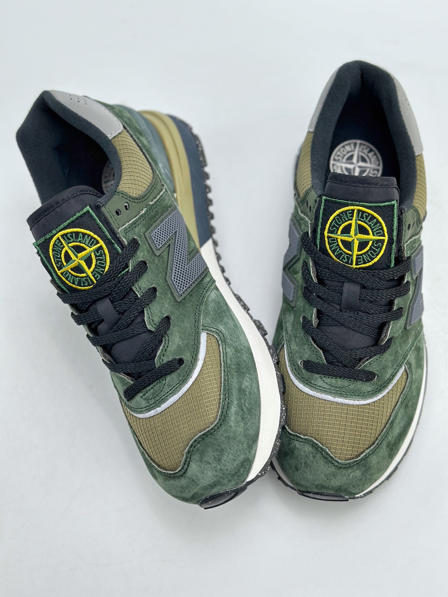 NB新百伦New Balance U574 x Stone Island 石头岛联名 黑绿低帮复古休闲运动慢跑鞋  U574LGIL