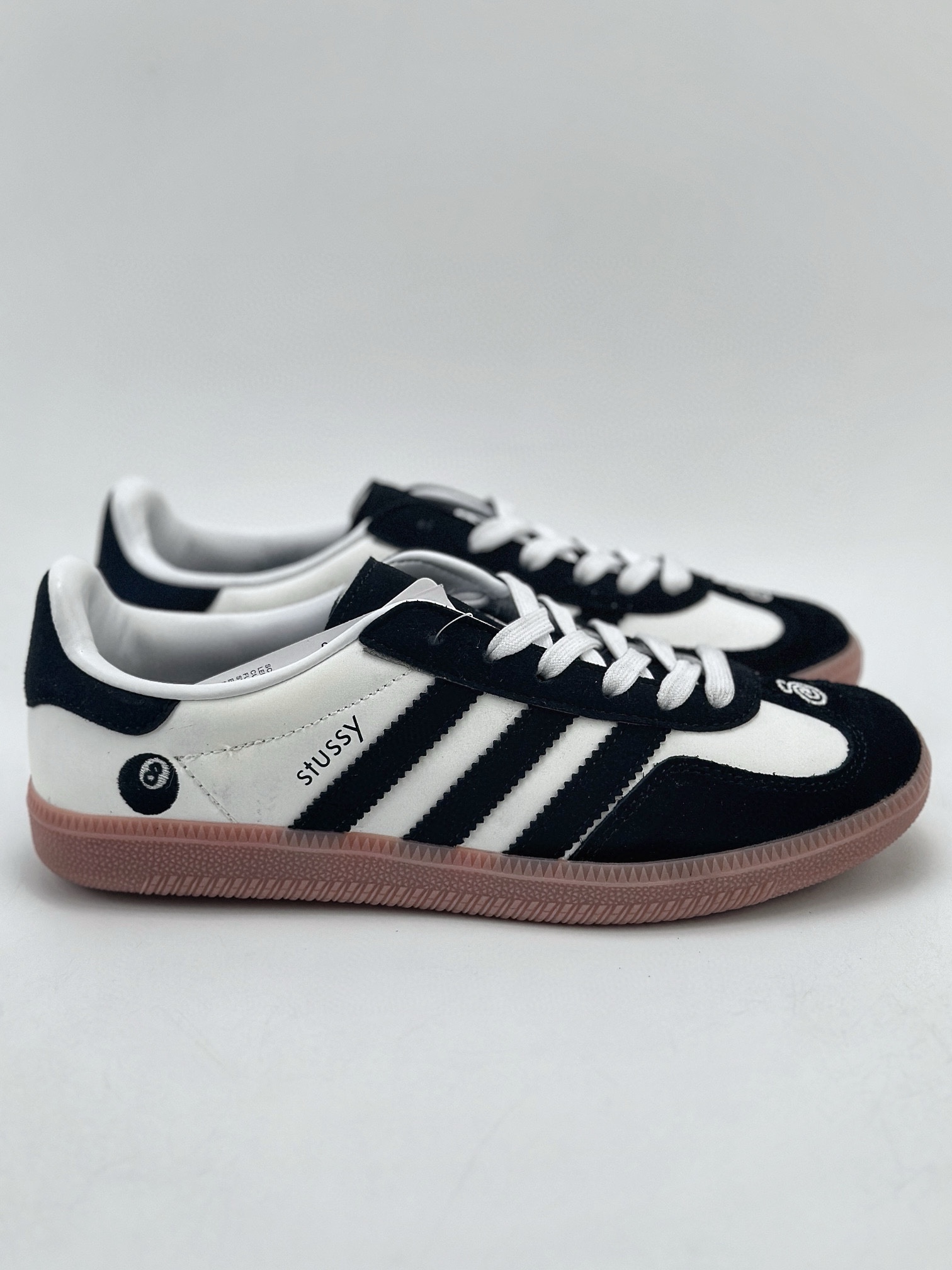 adidas Originals Gazelle INdoor x Stussy 黑八 三叶草休闲防滑耐磨低帮板鞋  DM6447