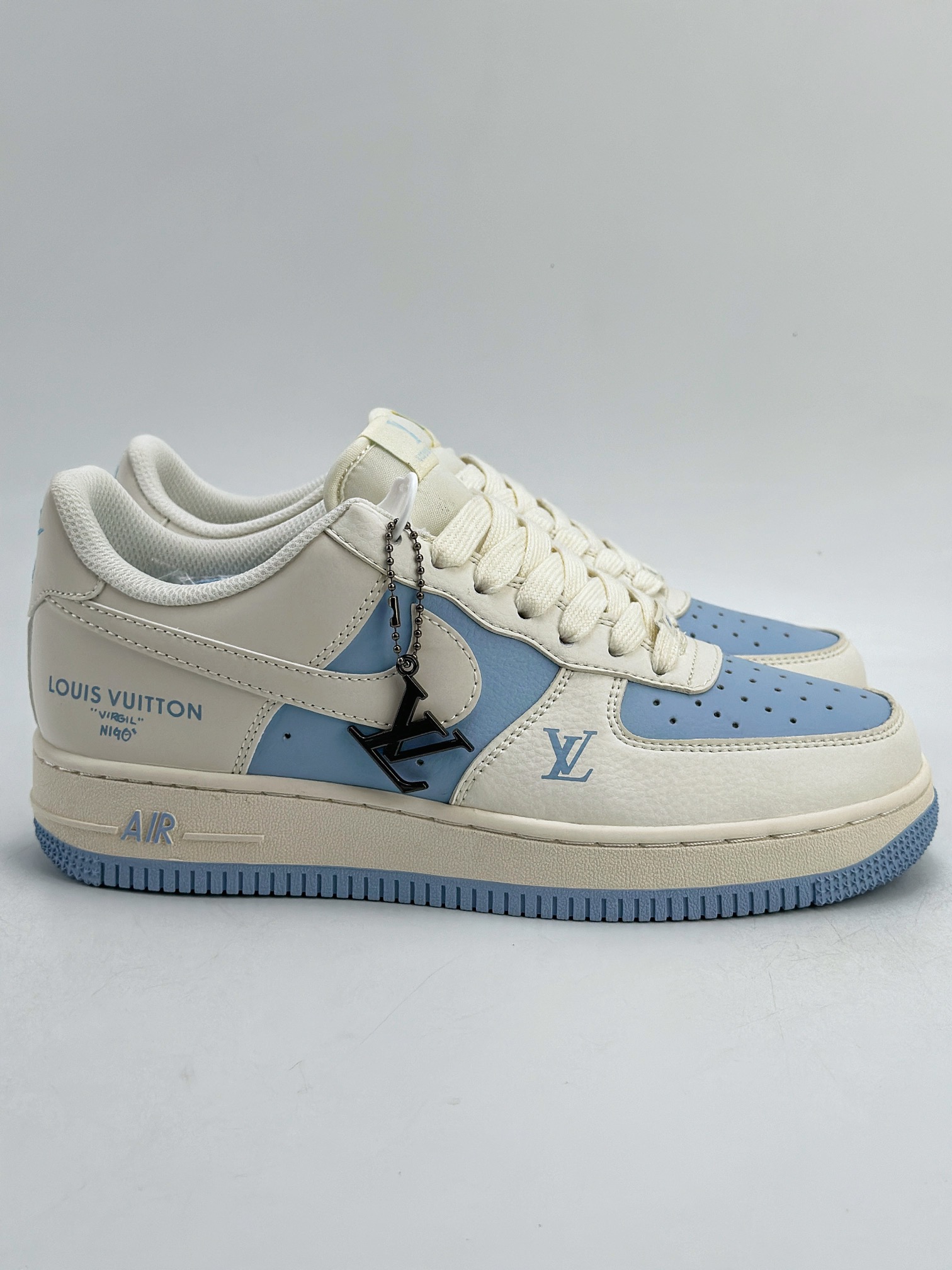 Nike Air Force 1 Low 07 x Louis Vuitton 米白蓝  BB9899-203