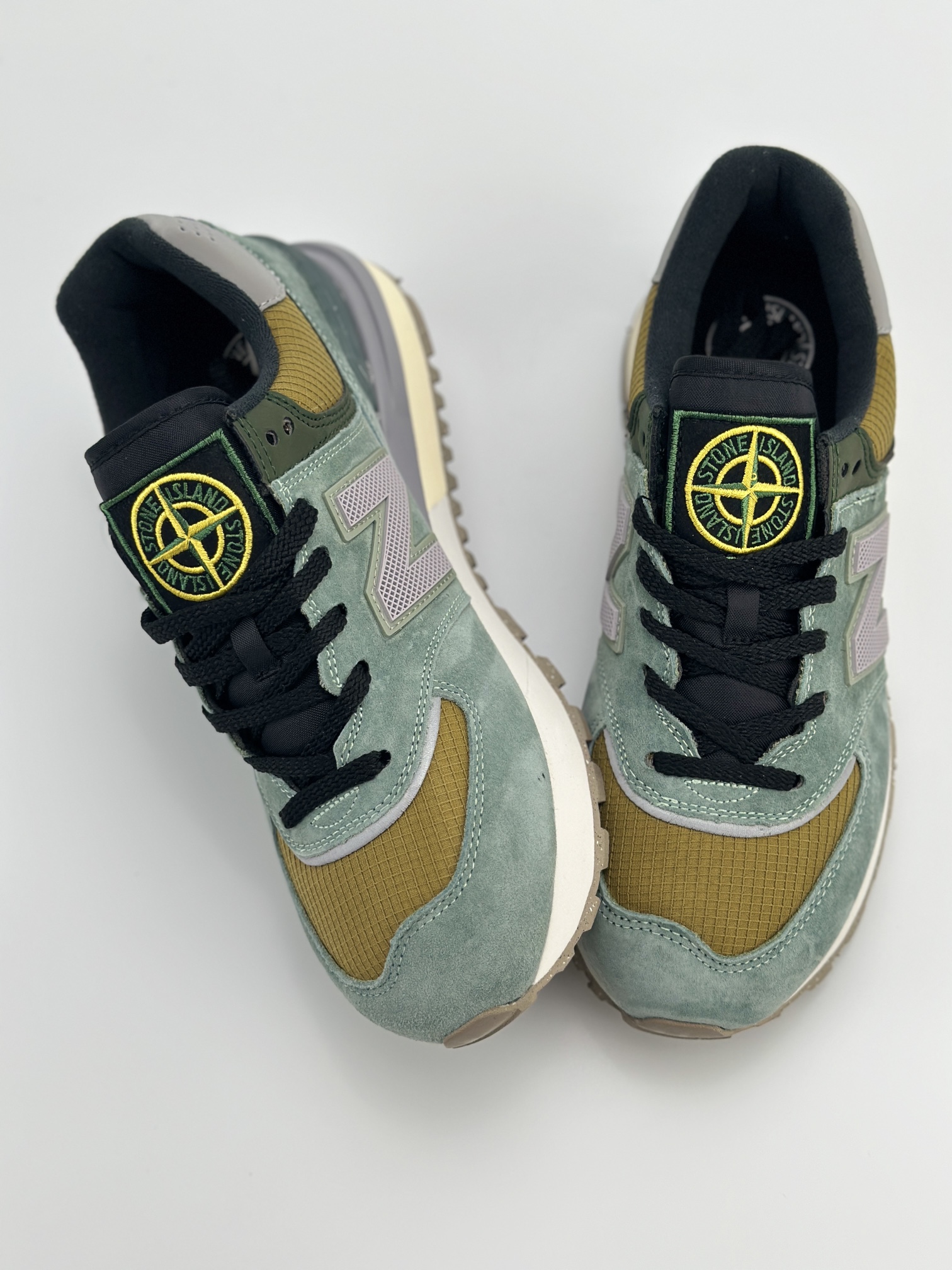 NB新百伦New Balance U574 x Stone Island 石头岛联名棕绿低帮复古休闲运动慢跑鞋  U574LGTN