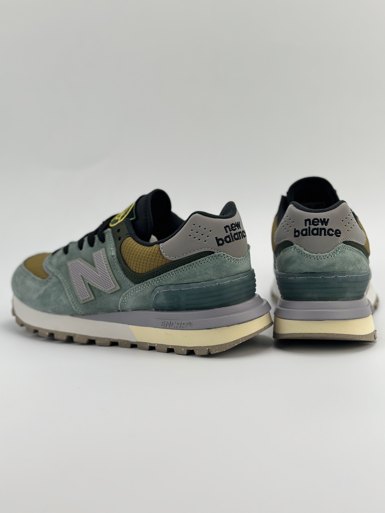 NB新百伦New Balance U574 x Stone Island 石头岛联名棕绿低帮复古休闲运动慢跑鞋  U574LGTN