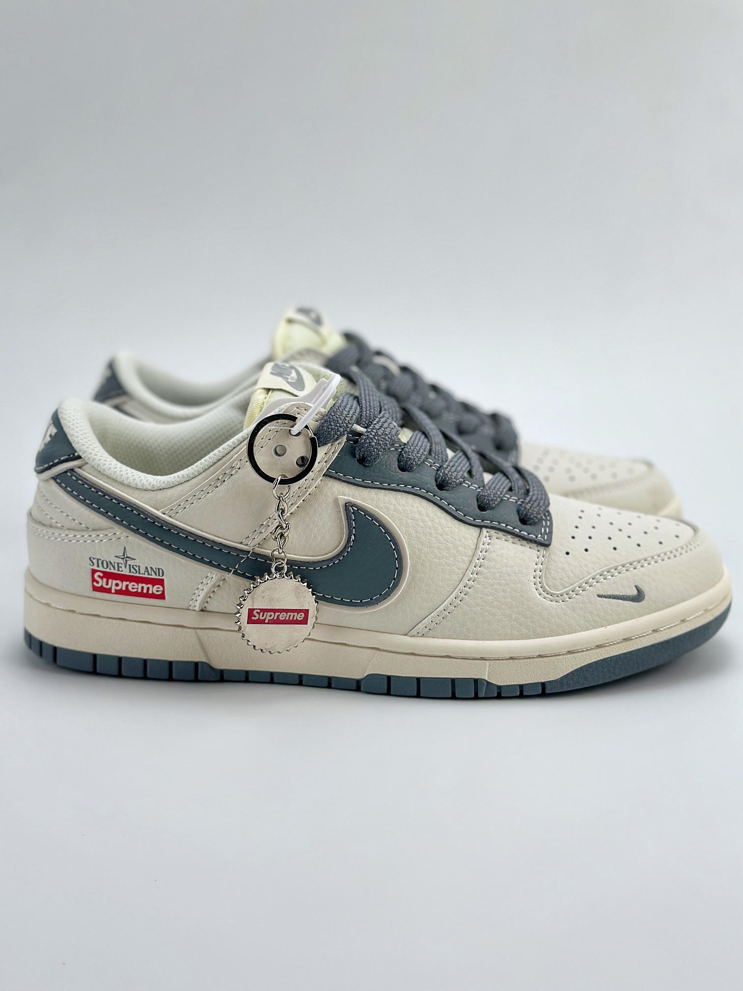 Nike SB Dunk Low x Supreme x Stone Island 白青  BB9866-002