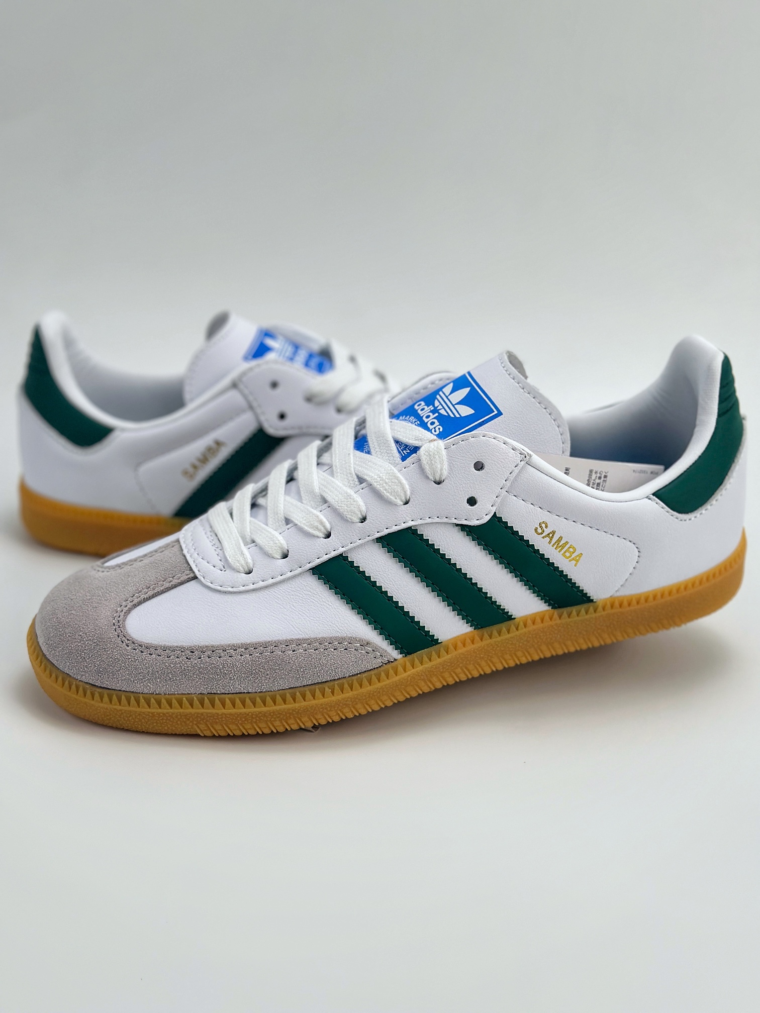 adidas originals Samba OG 白绿 IE3437