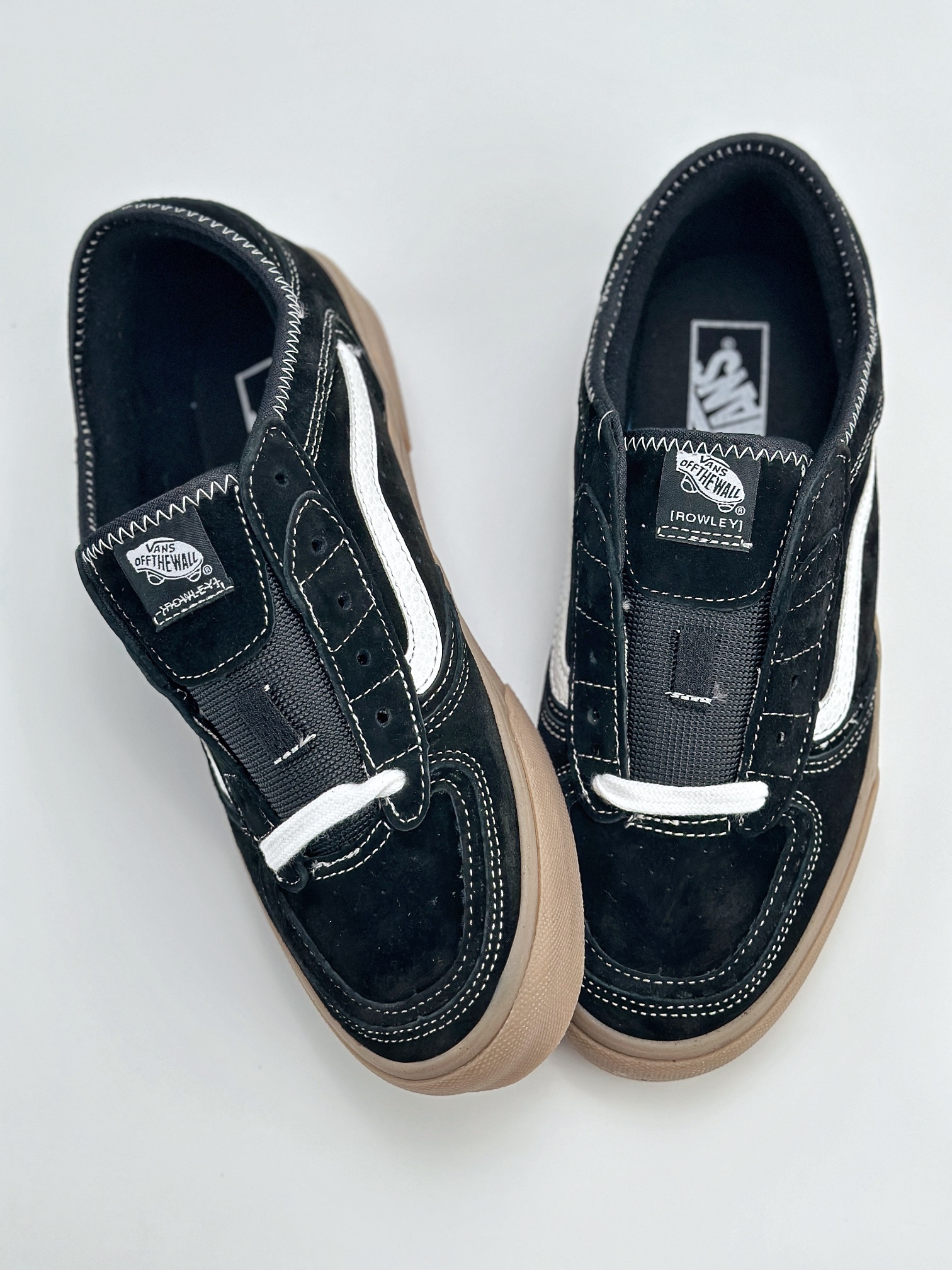 Vans范斯官方 Rowley Classics 经典黑色生胶底复古潮流板鞋