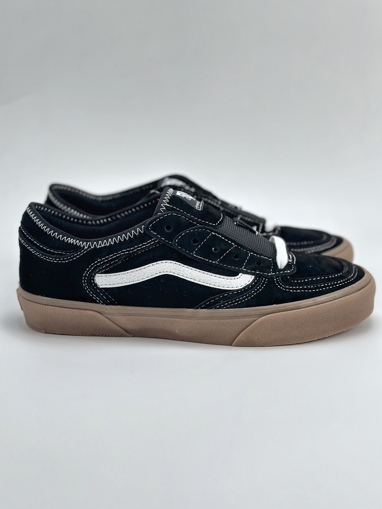 Vans范斯官方 Rowley Classics 经典黑色生胶底复古潮流板鞋